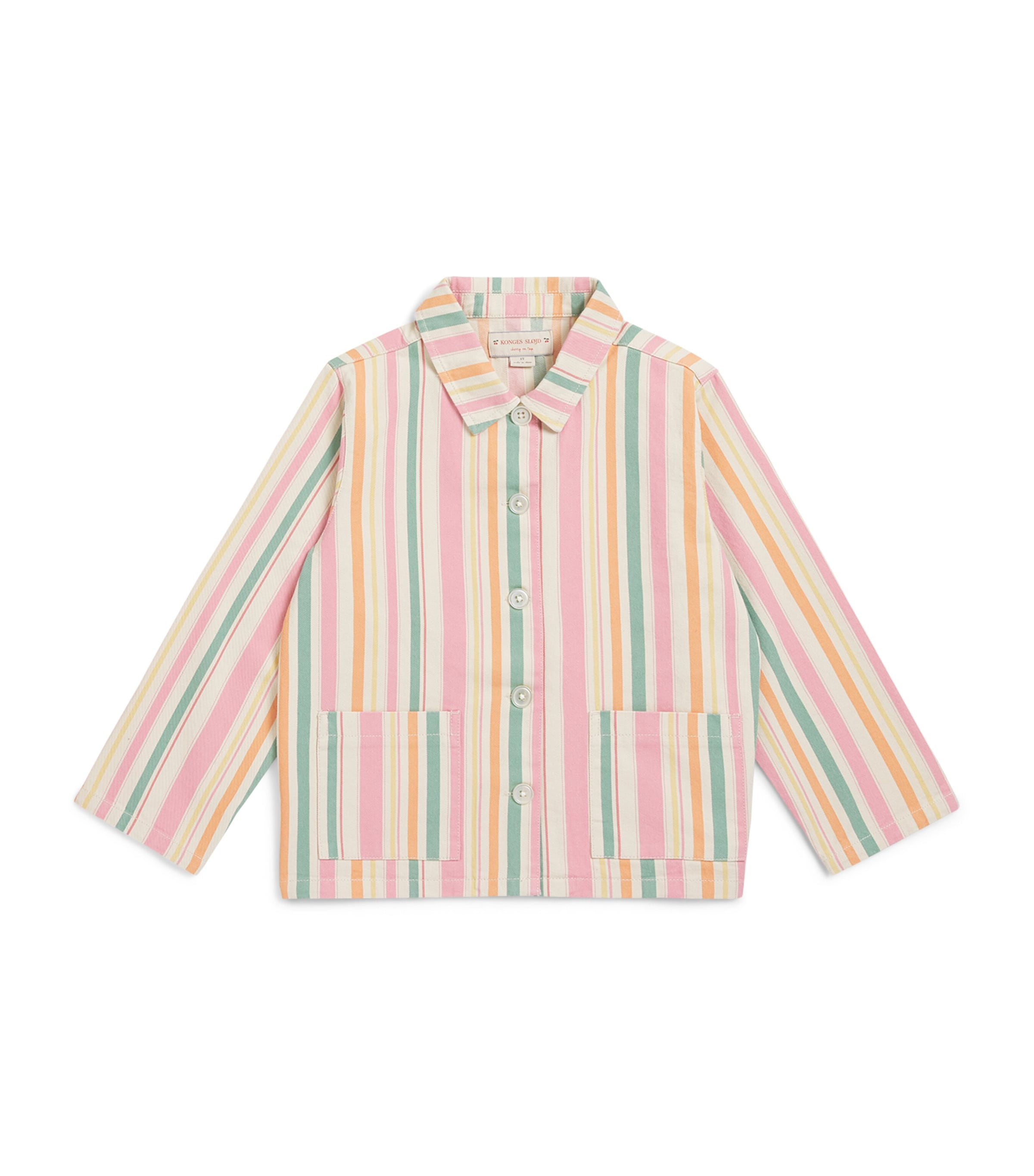 KONGES SLOJD Organic Cotton Frankie Jacket (9 Months-10 Years) Miami Stripe Image 1