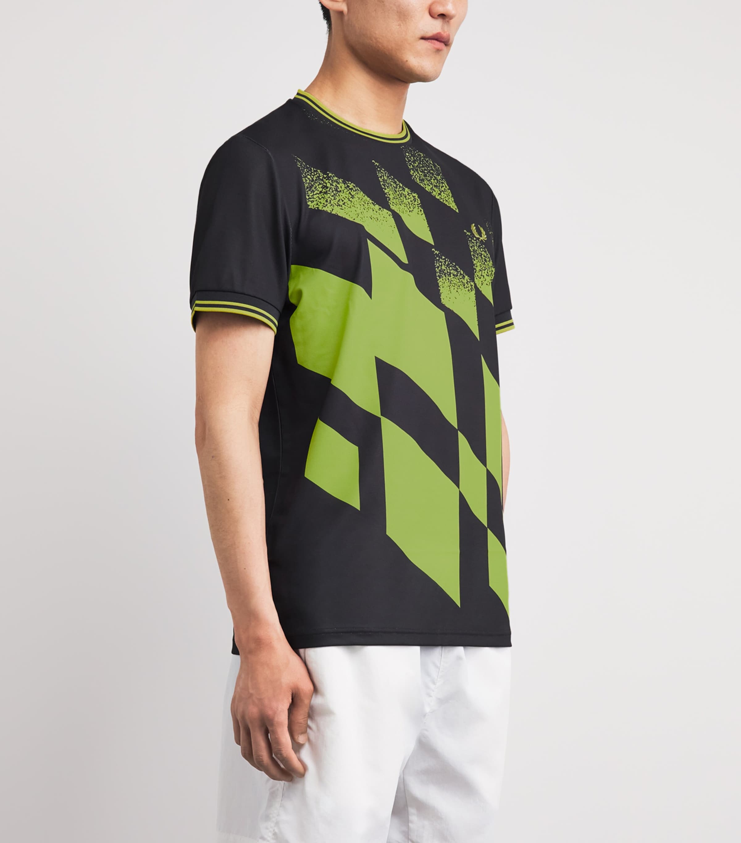Fred Perry Mens Tennis Print Anchor T-Shirt Anchor Grey Image 4