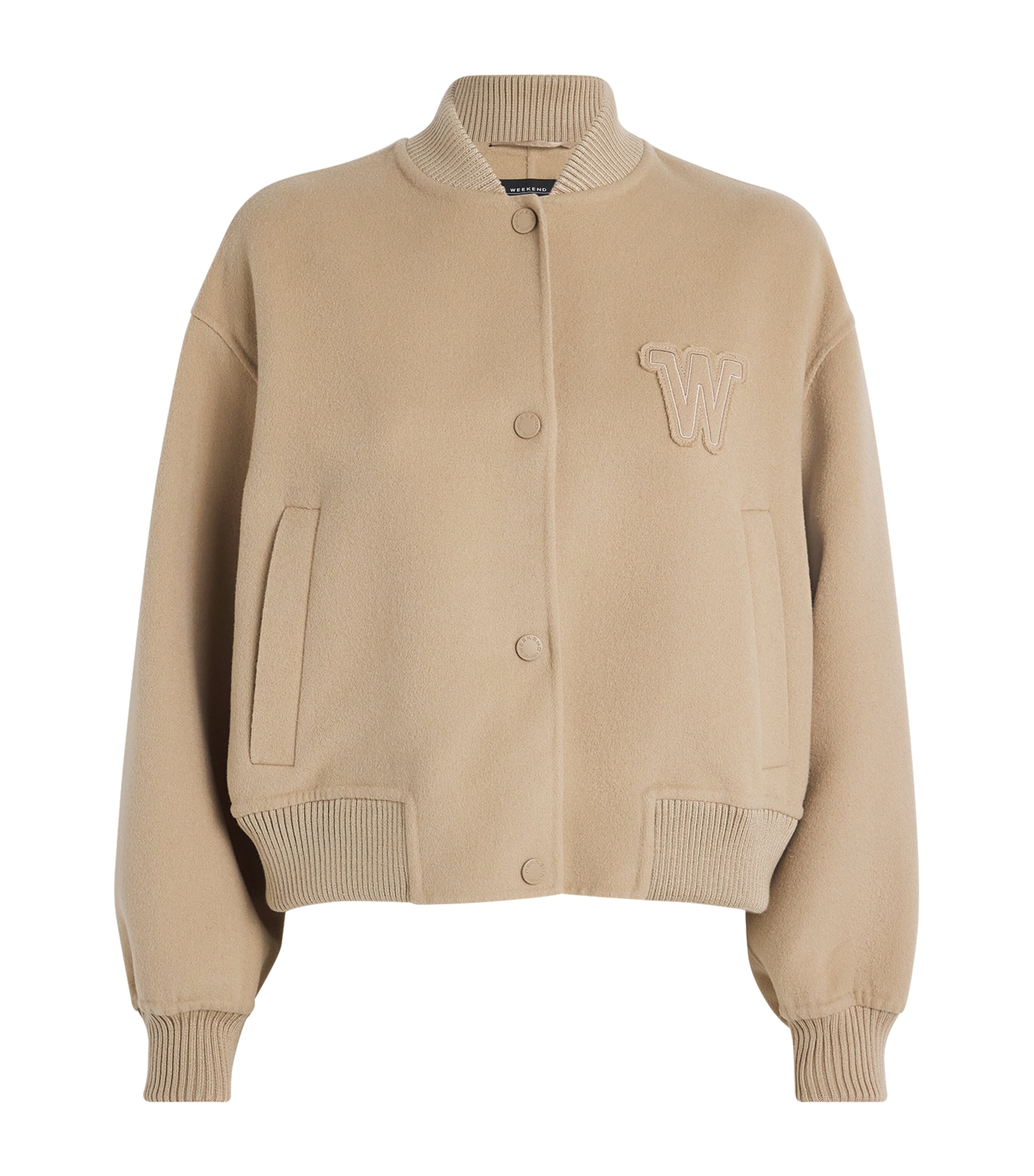 Wool-Blend Bomber Jacket CAMEL Image 1