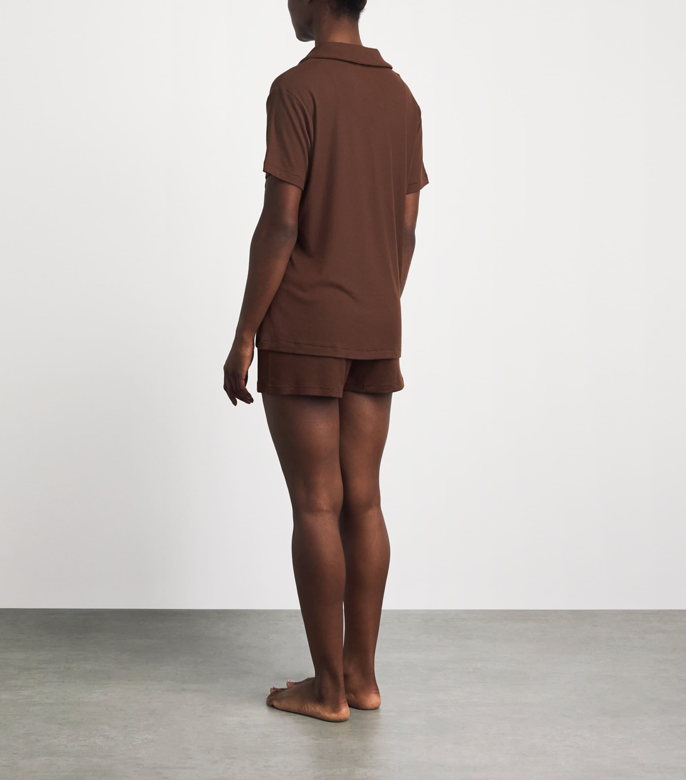 Skims Womens Soft Lounge Short Pyjamas Cocoa Image 4