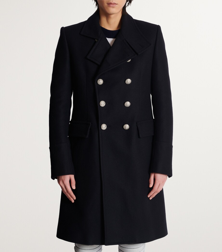 Virgin Wool Coat 0PA NOIR Image 3