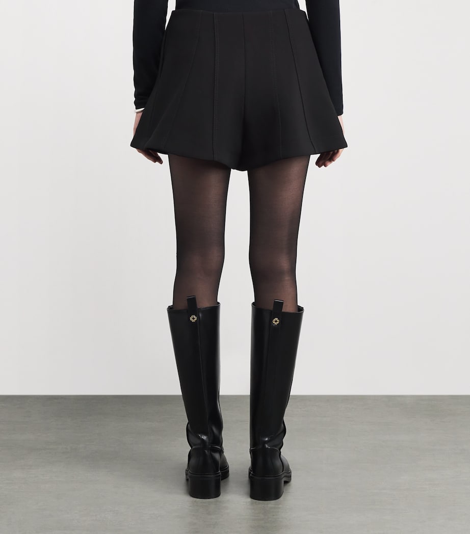 Flared Shorts BLACK Image 4