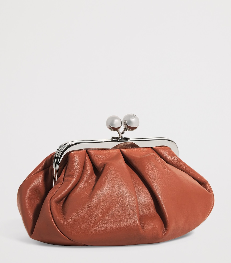 Small Leather Pasticcino Clutch Bag RUST Image 3