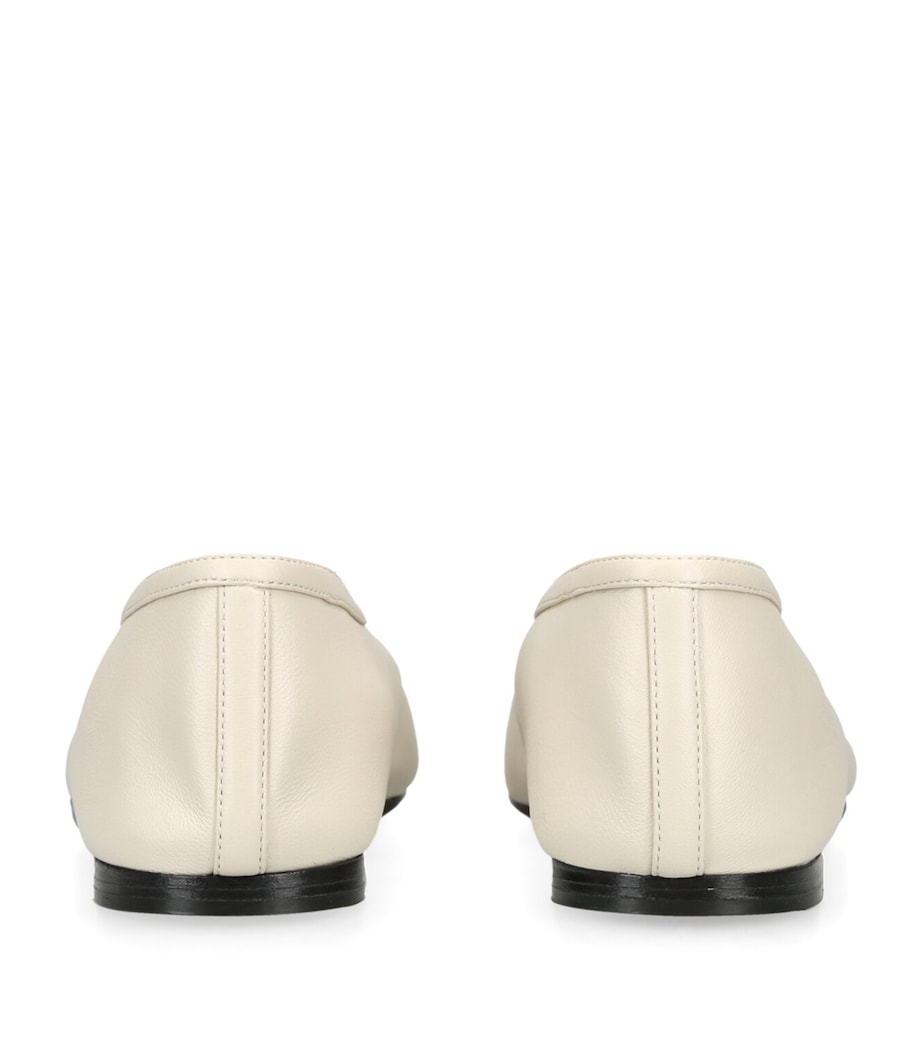 Leather Luna Ballet Flats WHITE Image 4