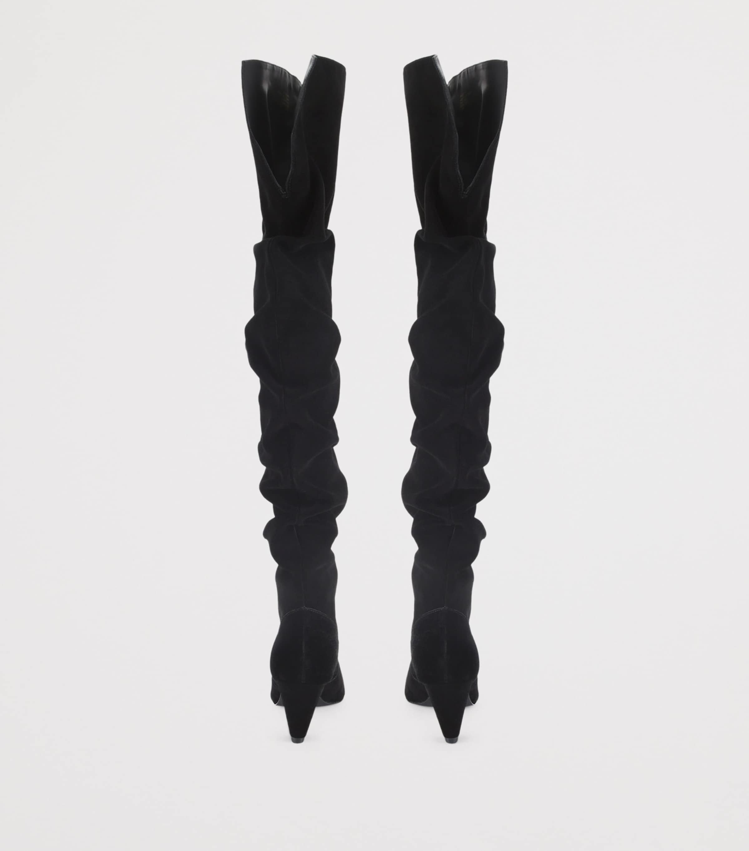 Suede Shoreditch Over-The-Knee Boots BLACK Image 2