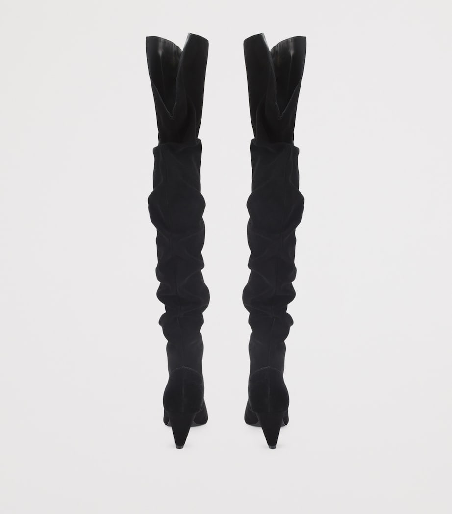 Suede Shoreditch Over-The-Knee Boots BLACK Image 2