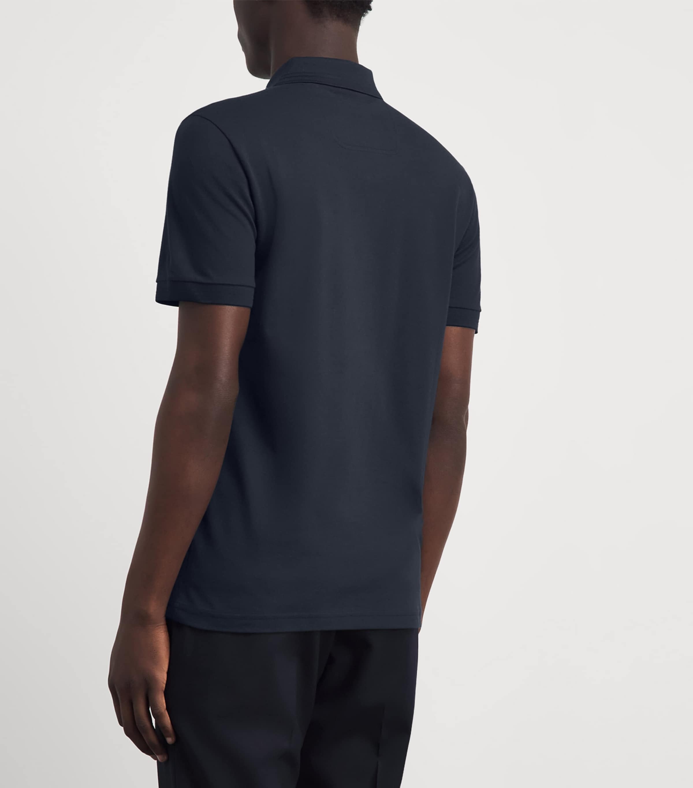 BOSS Mens Stretch-Cotton Logo Polo Shirt Dark Image 5