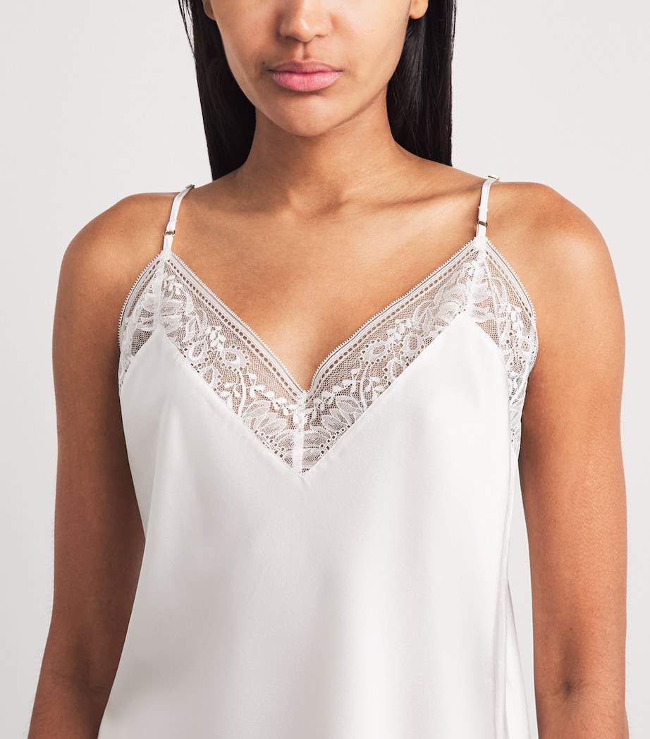 Aubade Womens Silk-Blend Midnight Whisper Camisole Opale Image 3