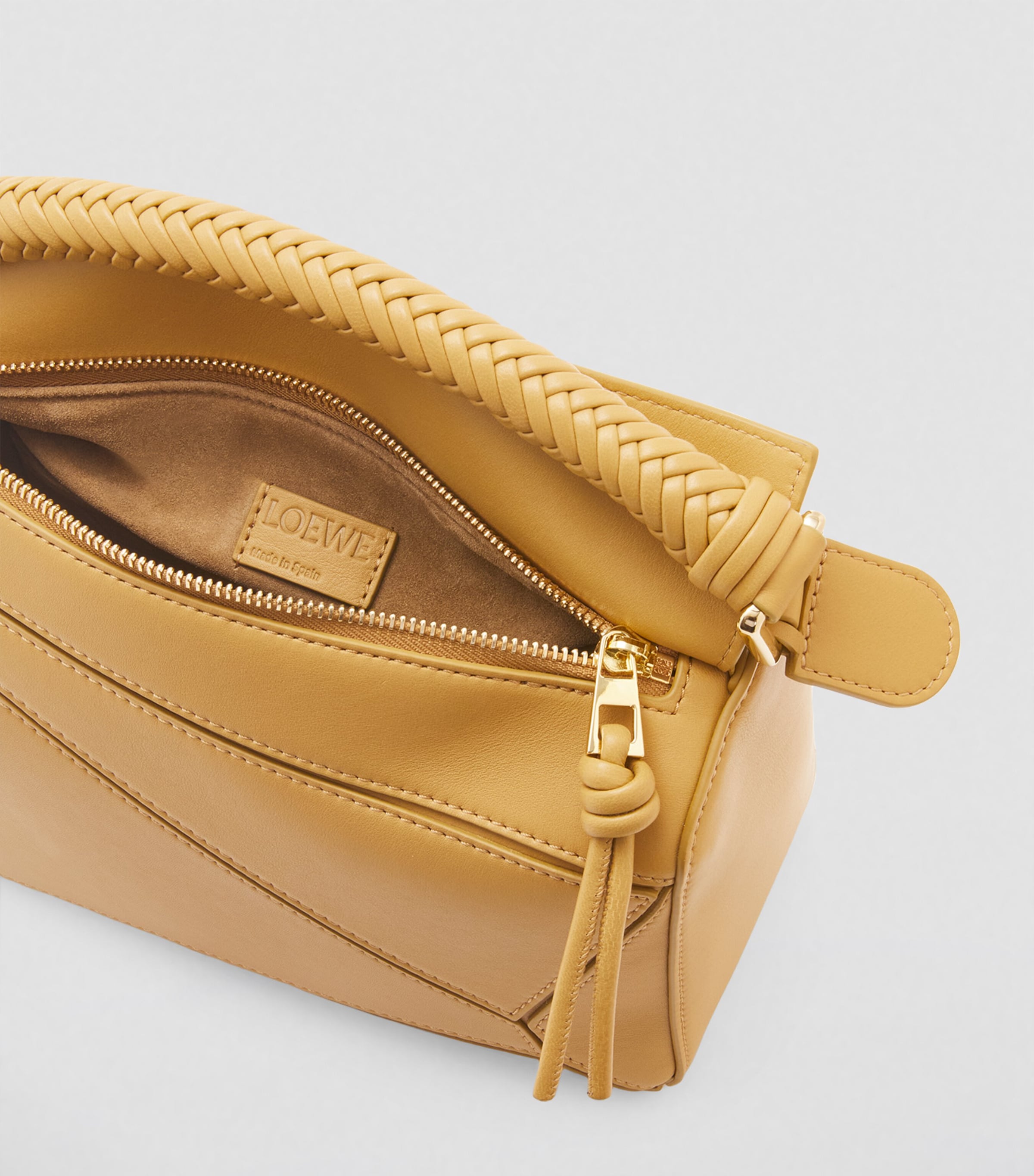 LOEWE Beige Small Leather Puzzle Top-Handle Bag | Harrods US