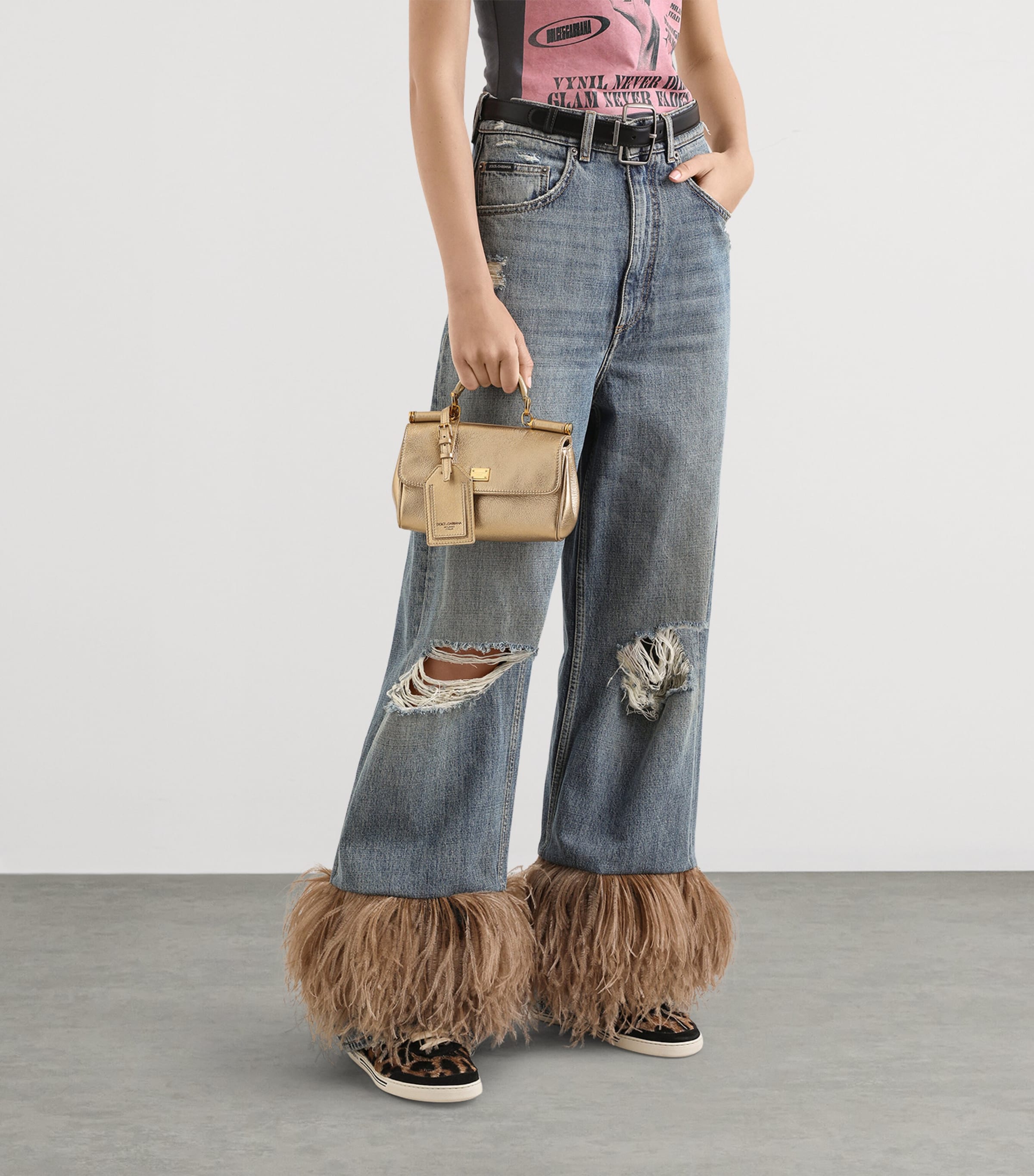 Laminated Calfskin My Sicily Cross-Body Bag 8H945-GOLD Image 2