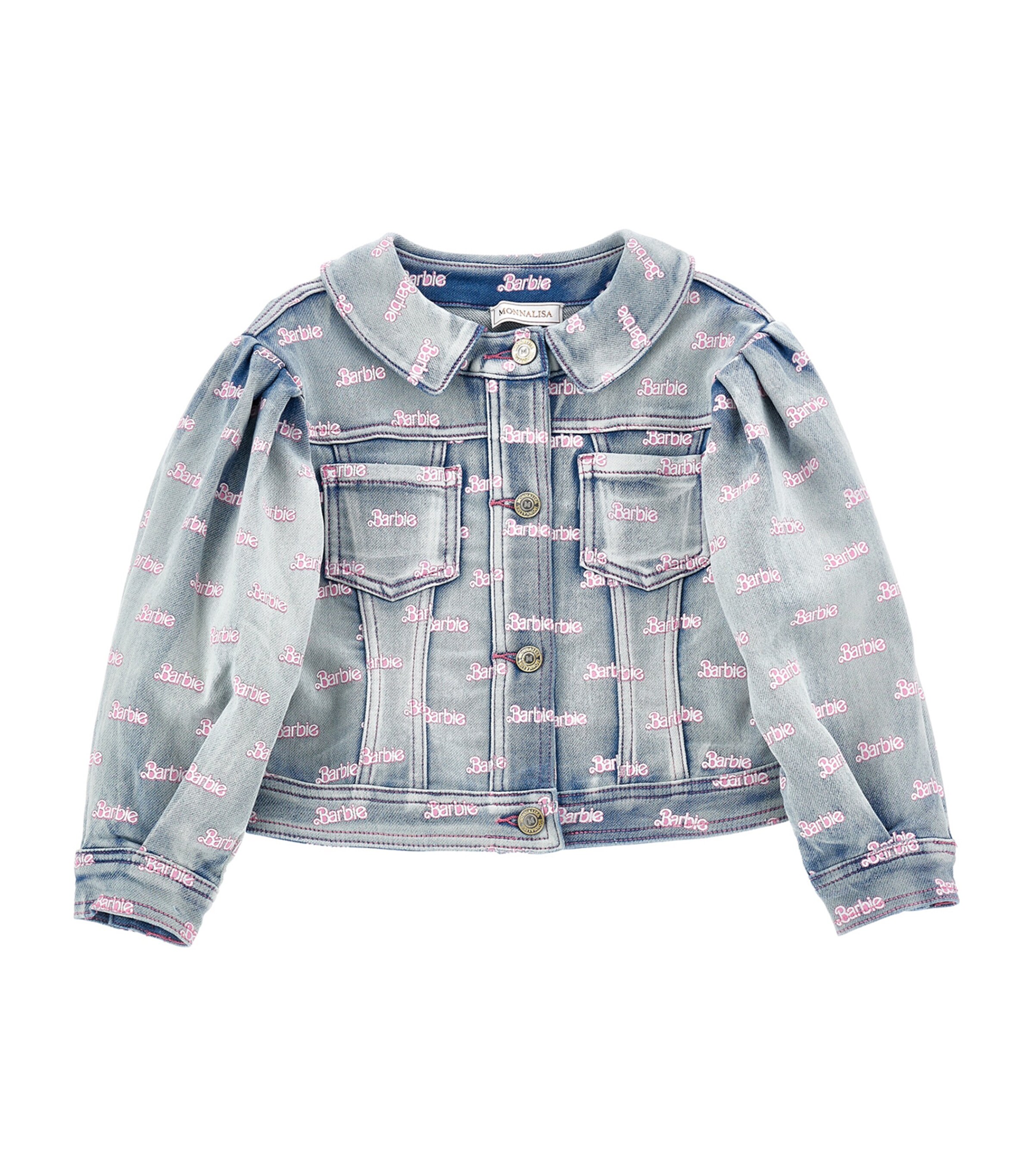 Monnalisa Barbie Denim Jacket In Blue