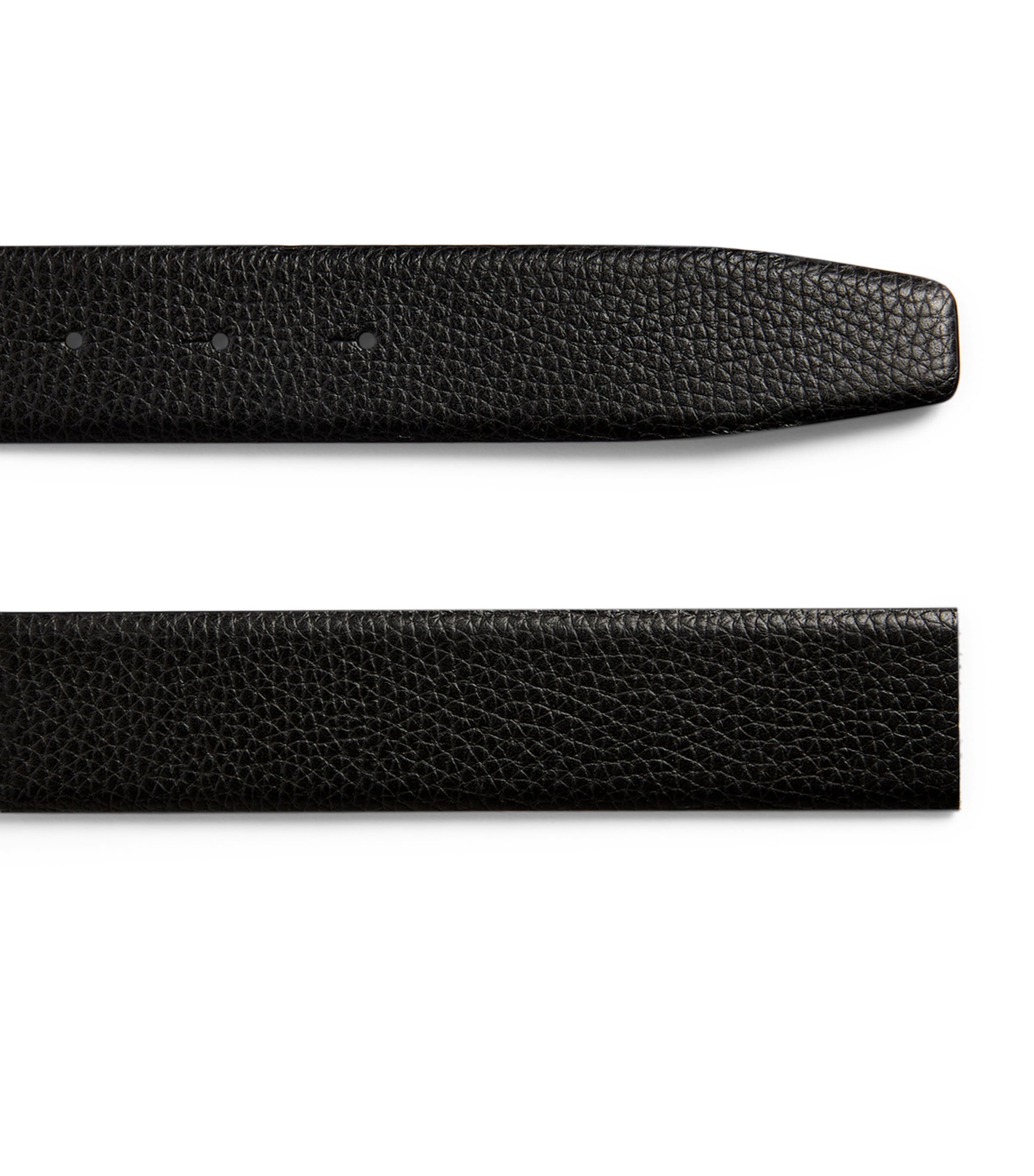 Giorgio Armani Leather Reversible Logo Belt In Black