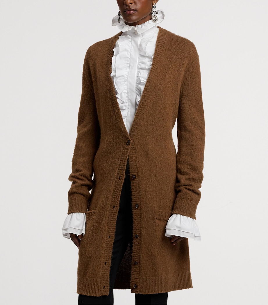 Cashmere-Alpaca Long Cardigan COGNAC Image 2