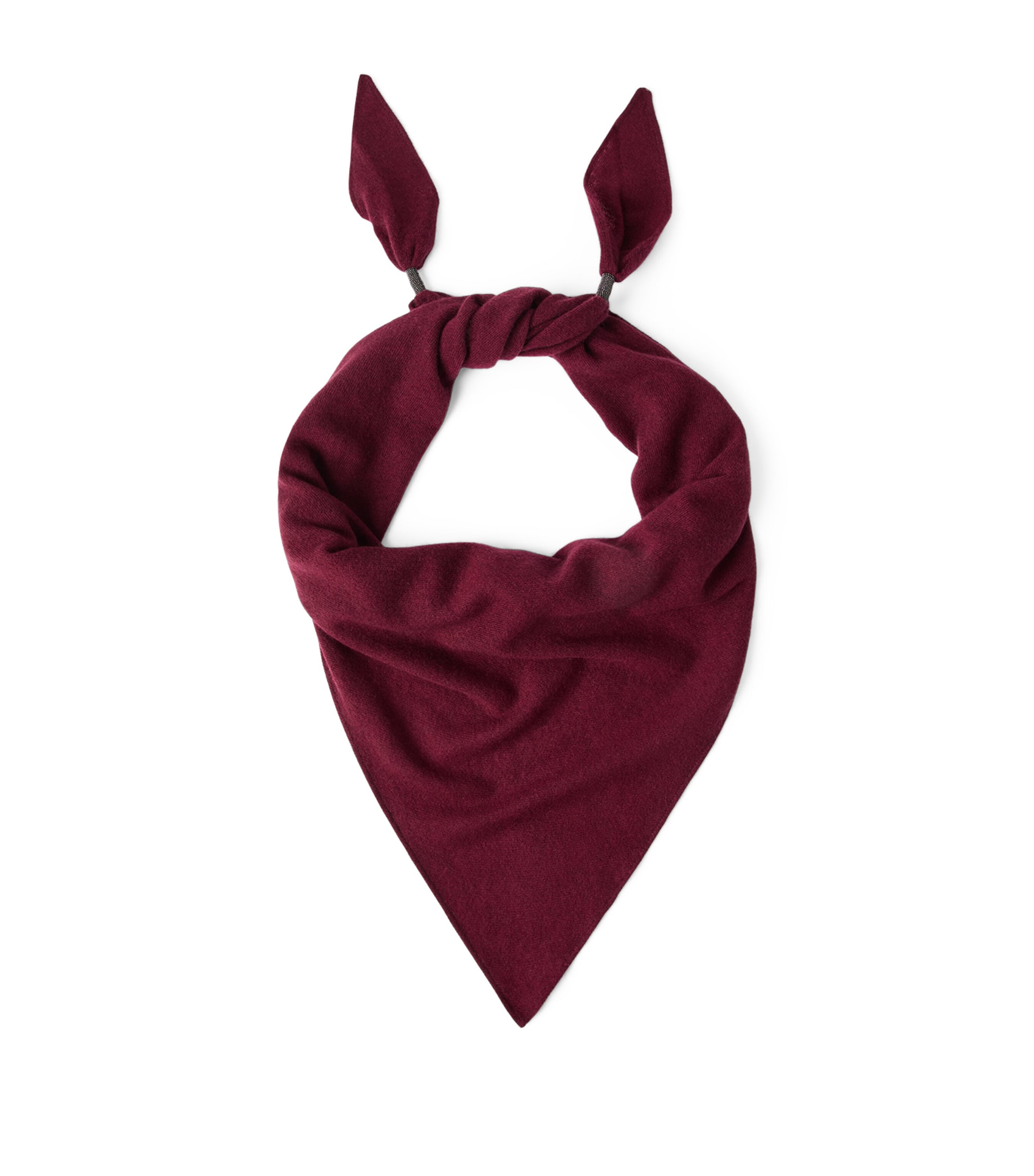 Brunello Cucinelli Cashmere Monili-detail Scarf In Purple