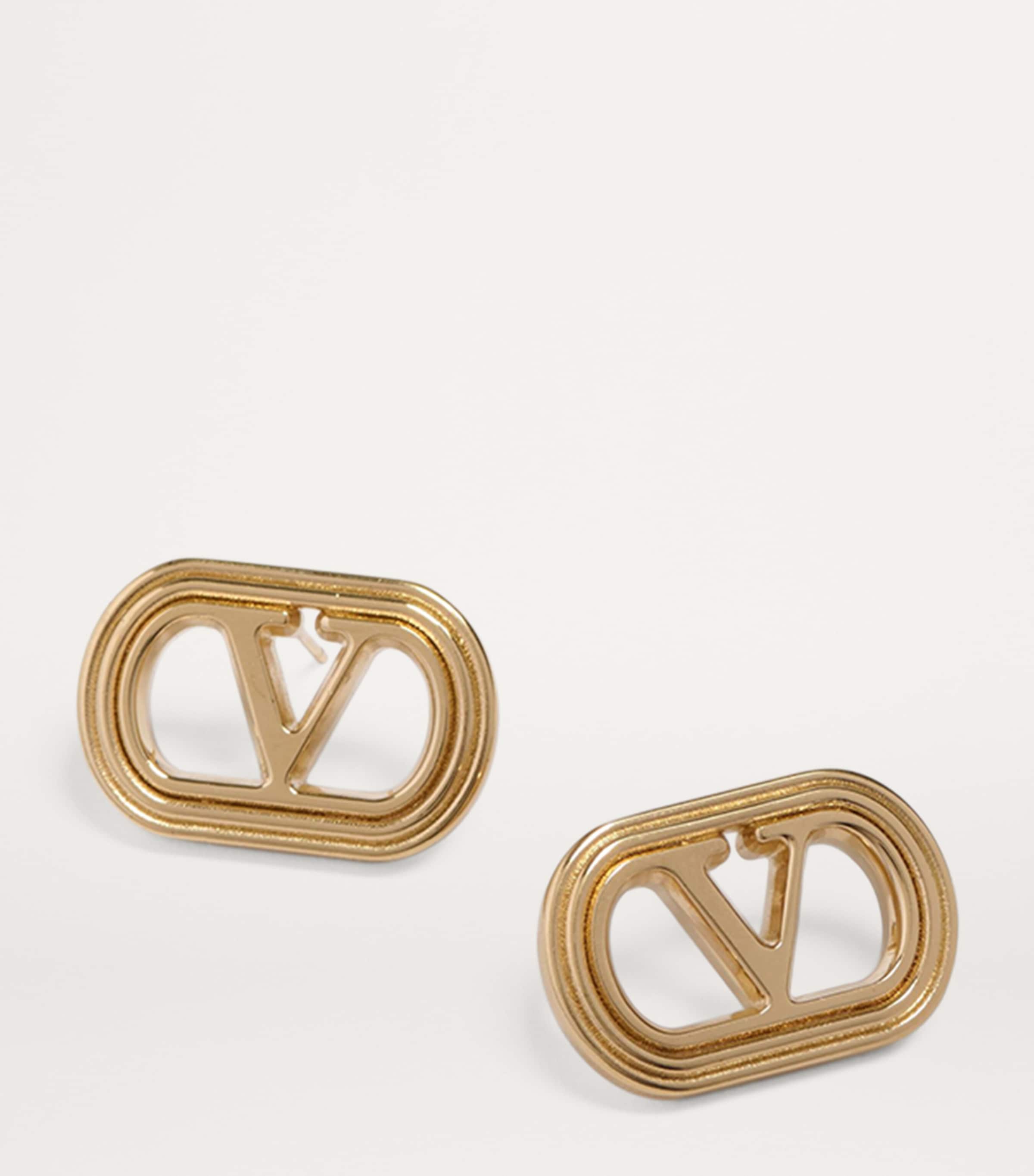 Valentino Garavani Ovalette VLogo Stud Earrings Image 3
