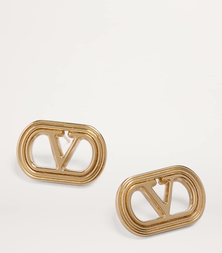 Ovalette VLogo Stud Earrings L01 Image 3
