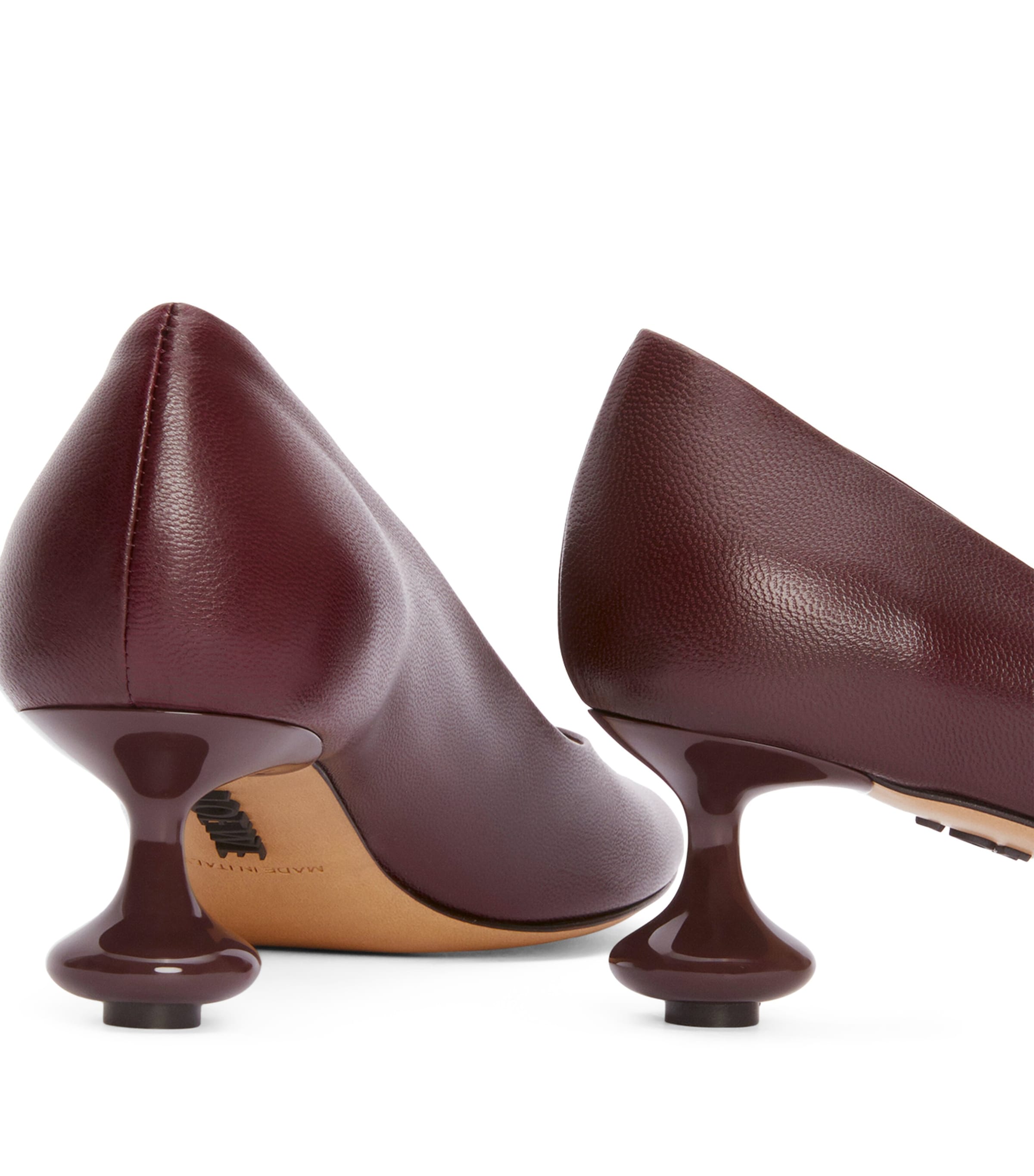 Leather LOEWE Toy Pumps 45 BURGUNDY Image 4