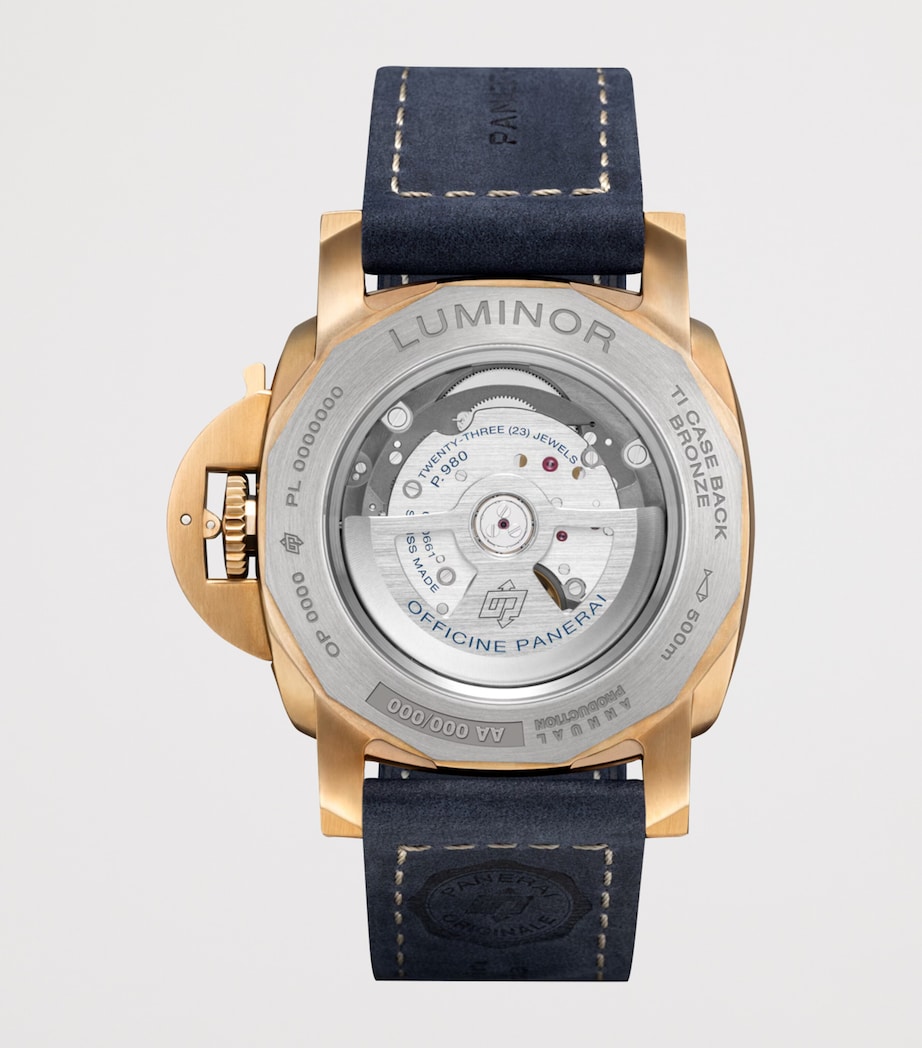 Panerai Bronzo Luminor Marina Watch 44mm Blue Image 3