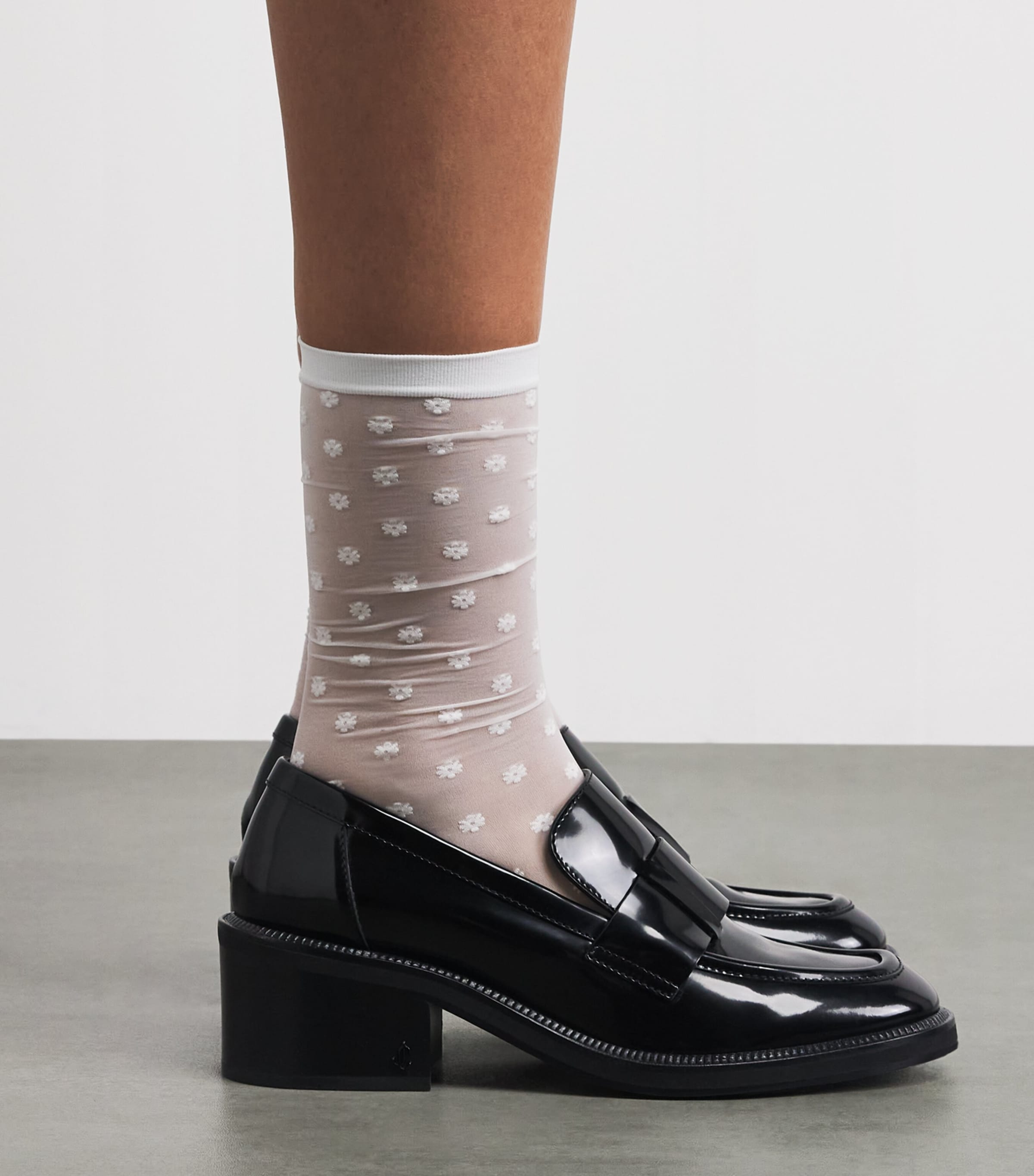 Wolford Womens Daisy Mid-Calf Socks White Whit Image 2