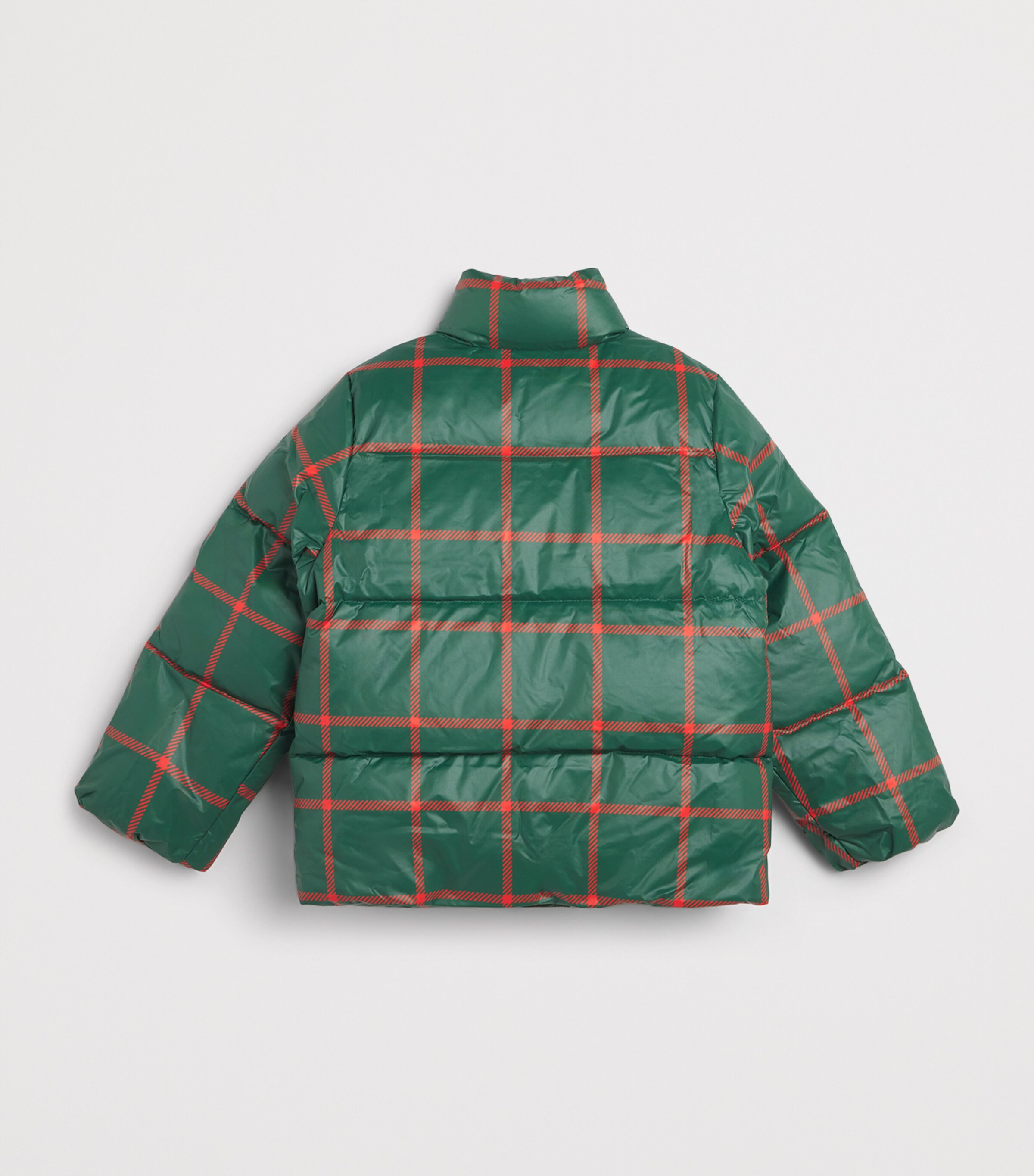 Mini Rodini Plaid City Puffer Jacket (3-11 Years) Green Image 2
