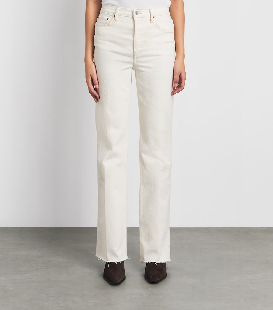 Re-Done Womens '70s High-Rise Bootcut Jeans Crema Image 4