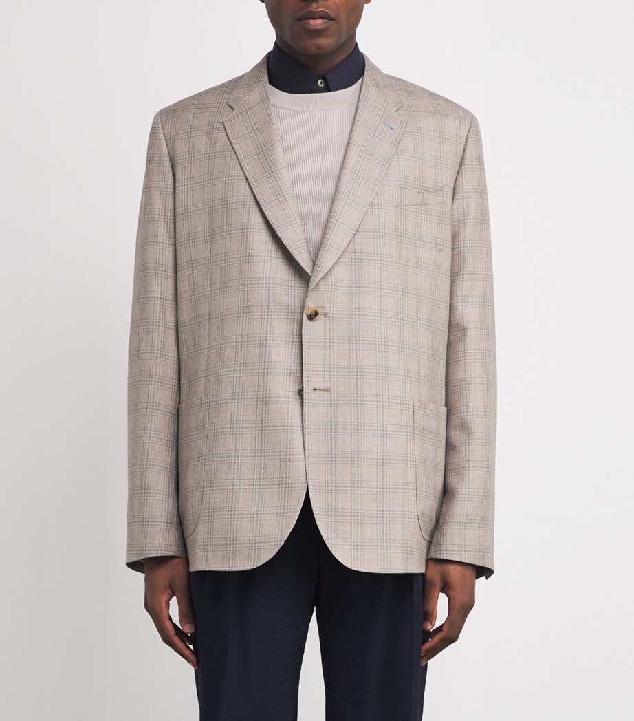 Wool Check Blazer 60_LIGHT BEIGE Image 3