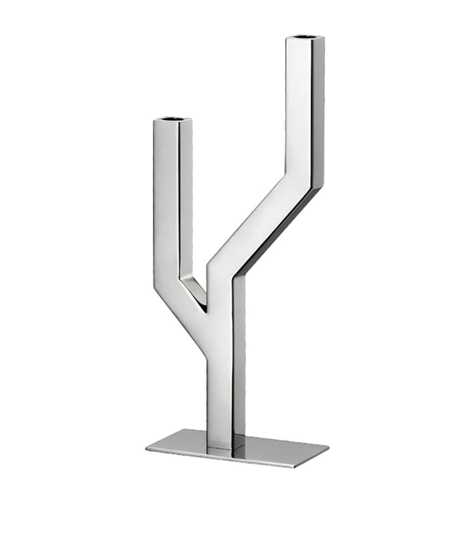 Christofle Arborescence Stainless Steel Candelabra Metallic Image 1