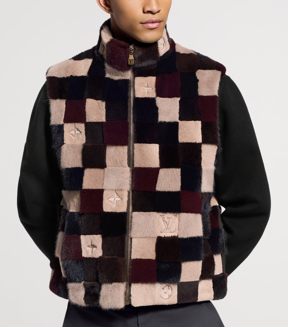 Mink Damier Gilet MULTICOLOURED Image 2