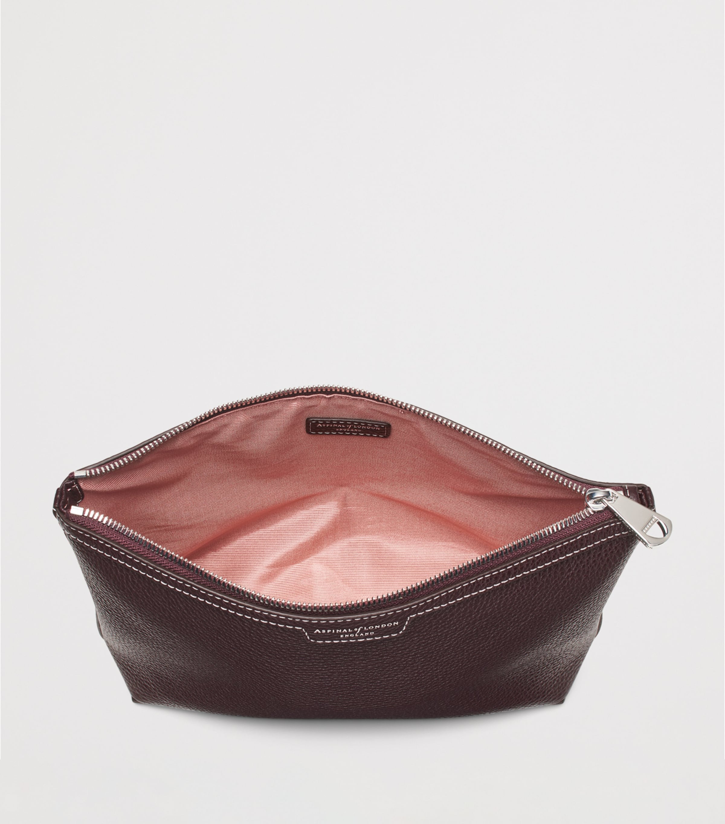 Aspinal Of London Leather Hudson Toiletry Bag Wine Image 4