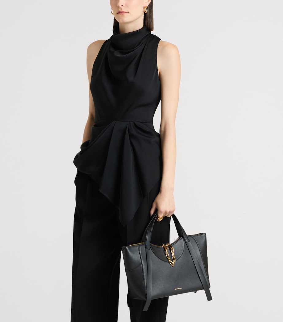 Givenchy Womens Draped Cowl-Neck Blouse Image 4