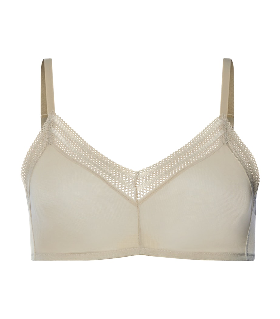 Hanro Womens Orea Soft Cup Bra Olive Stem Image 1