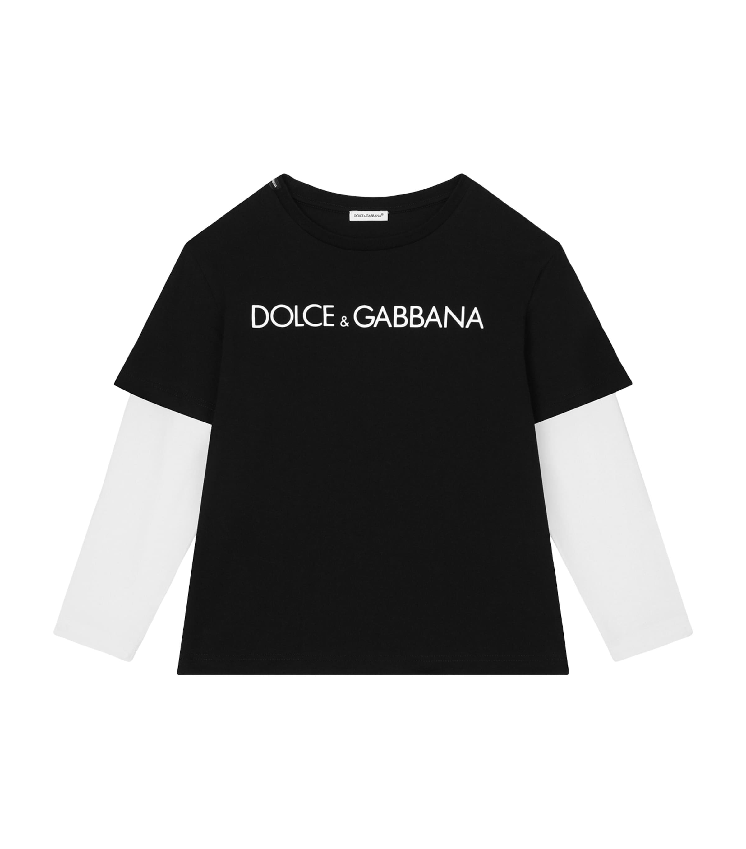 Shop Dolce & Gabbana Long-sleece Logo Print T-shirt