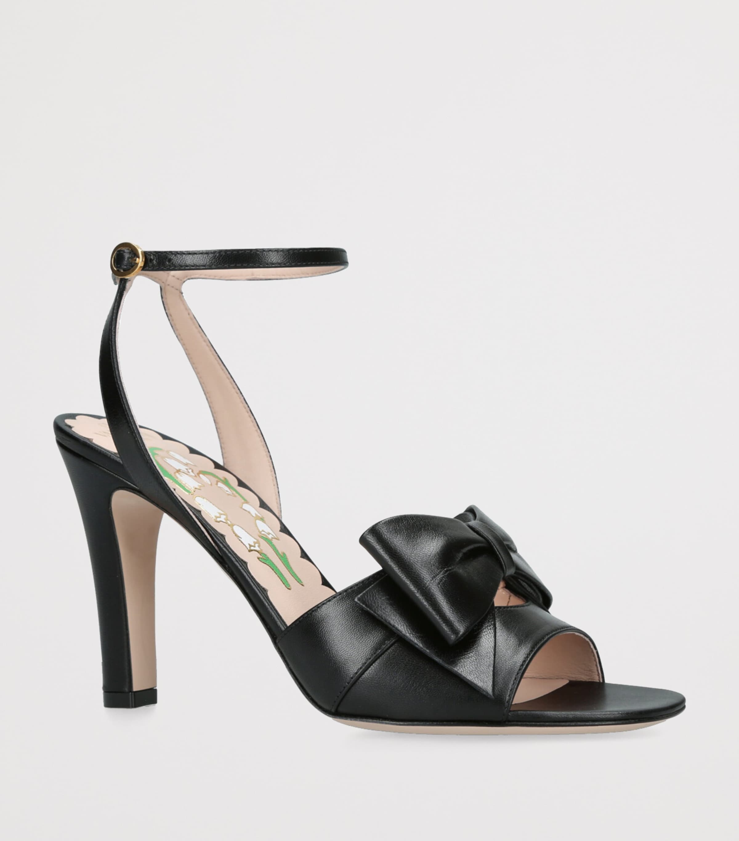 サンダル・ミュール VALENTINO BOWOW LEATHER SANDAL Bowow Platform Sandal In Moiré Fabric With Crystals 115mm
