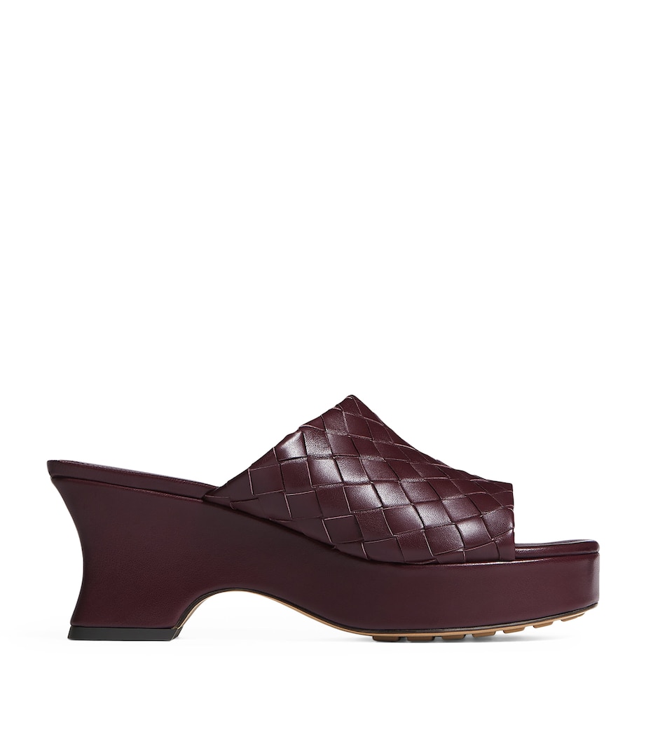 Bottega Veneta Lambskin Intrecciato Wedge Mules 40 Image 1