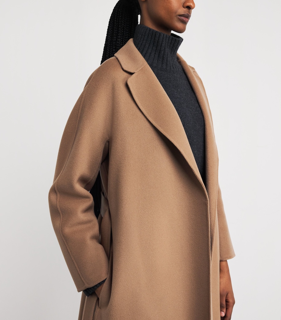 Virgin Wool Wrap Coat CAMEL Image 6