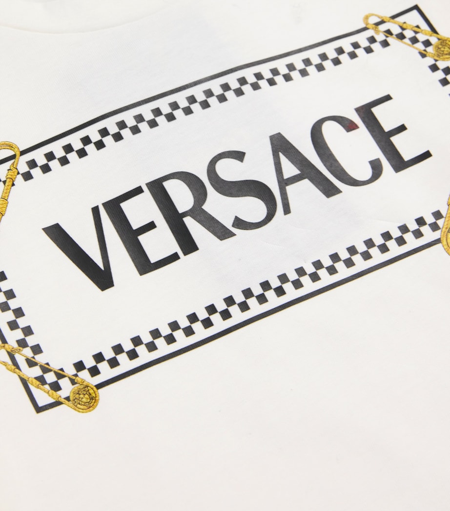 Cotton Logo T-Shirt (6-14 Years) 2W100-WHITE+BLACKGLD Image 3