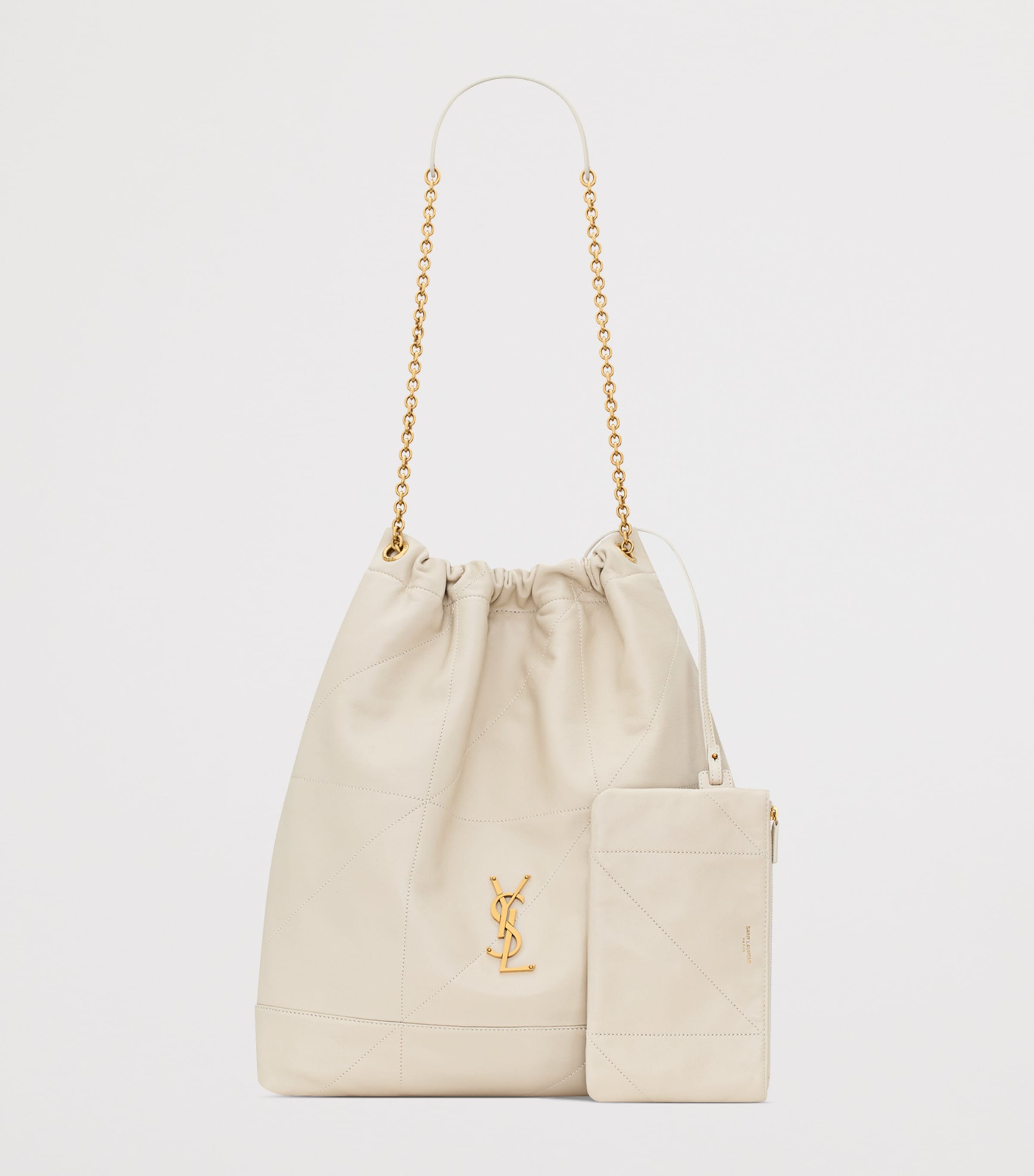 ショルダーバッグ・ポシェット Saint Laurent Pochon Jamie Large Suede Shoulder Bag Saint Laurent Jamie Large Pochon YSL Shoulder Bag in Quilted