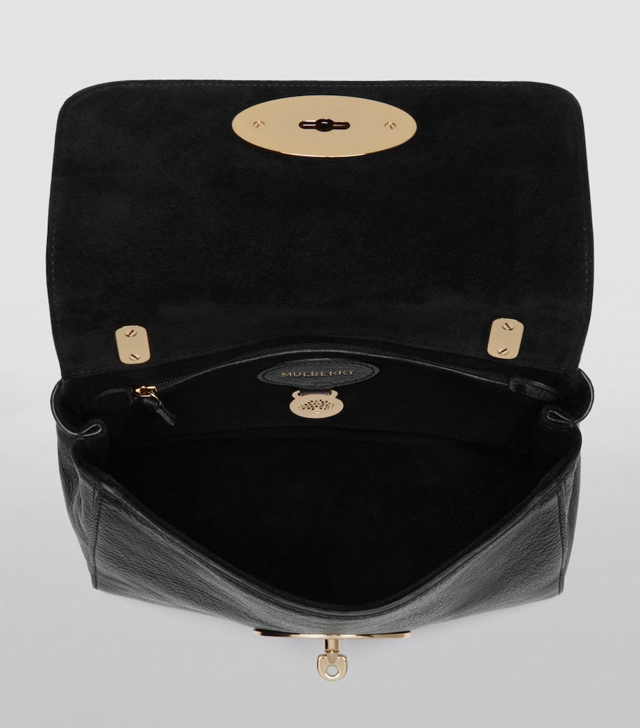 Leather Lily Shoulder Bag BLACK Image 5