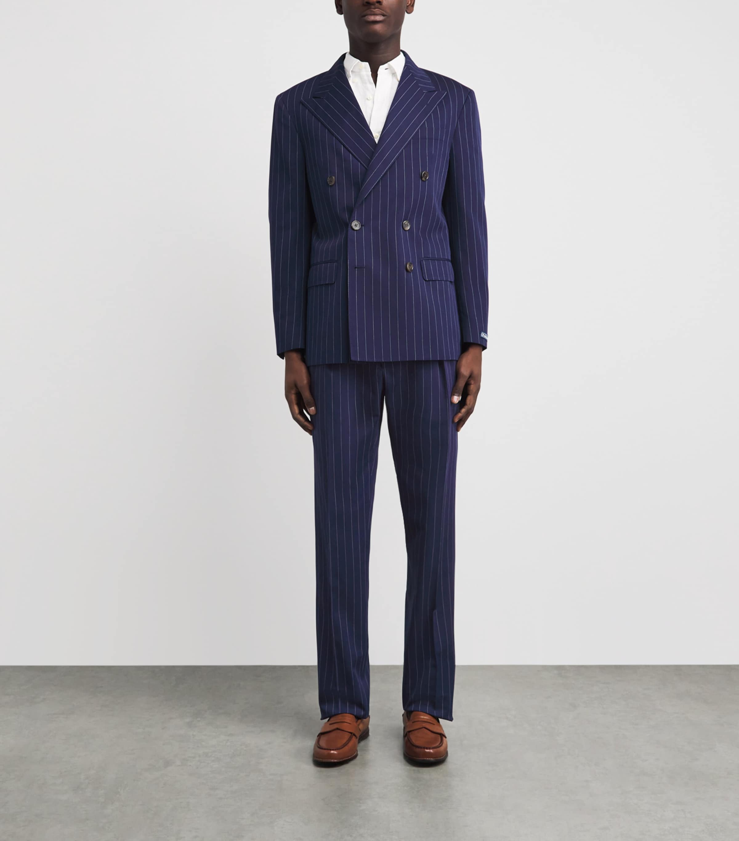 Polo Ralph Lauren Mens Linen 2-Piece Suit Navy/cream Image 4