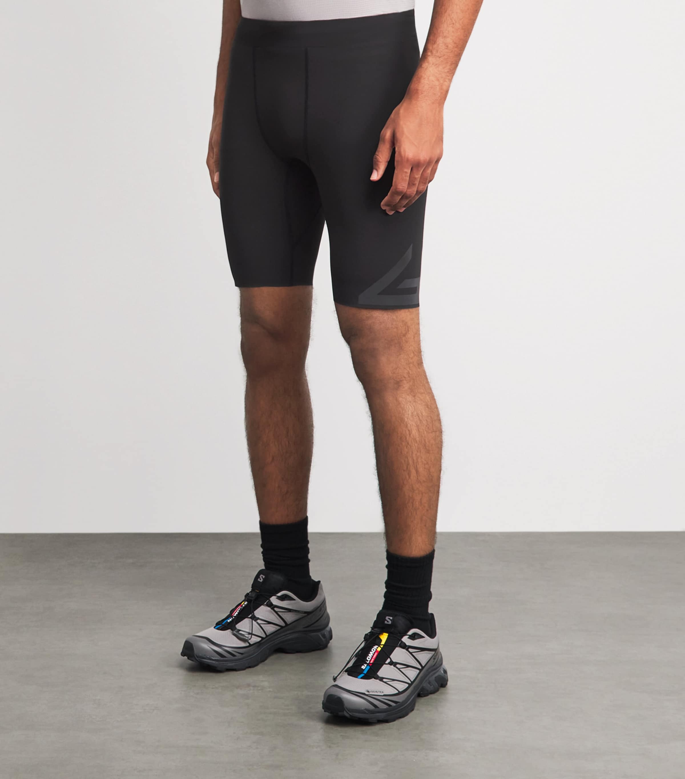 Represent 247 Mens 247 Ghost Half Tight Shorts Jet Black Image 4
