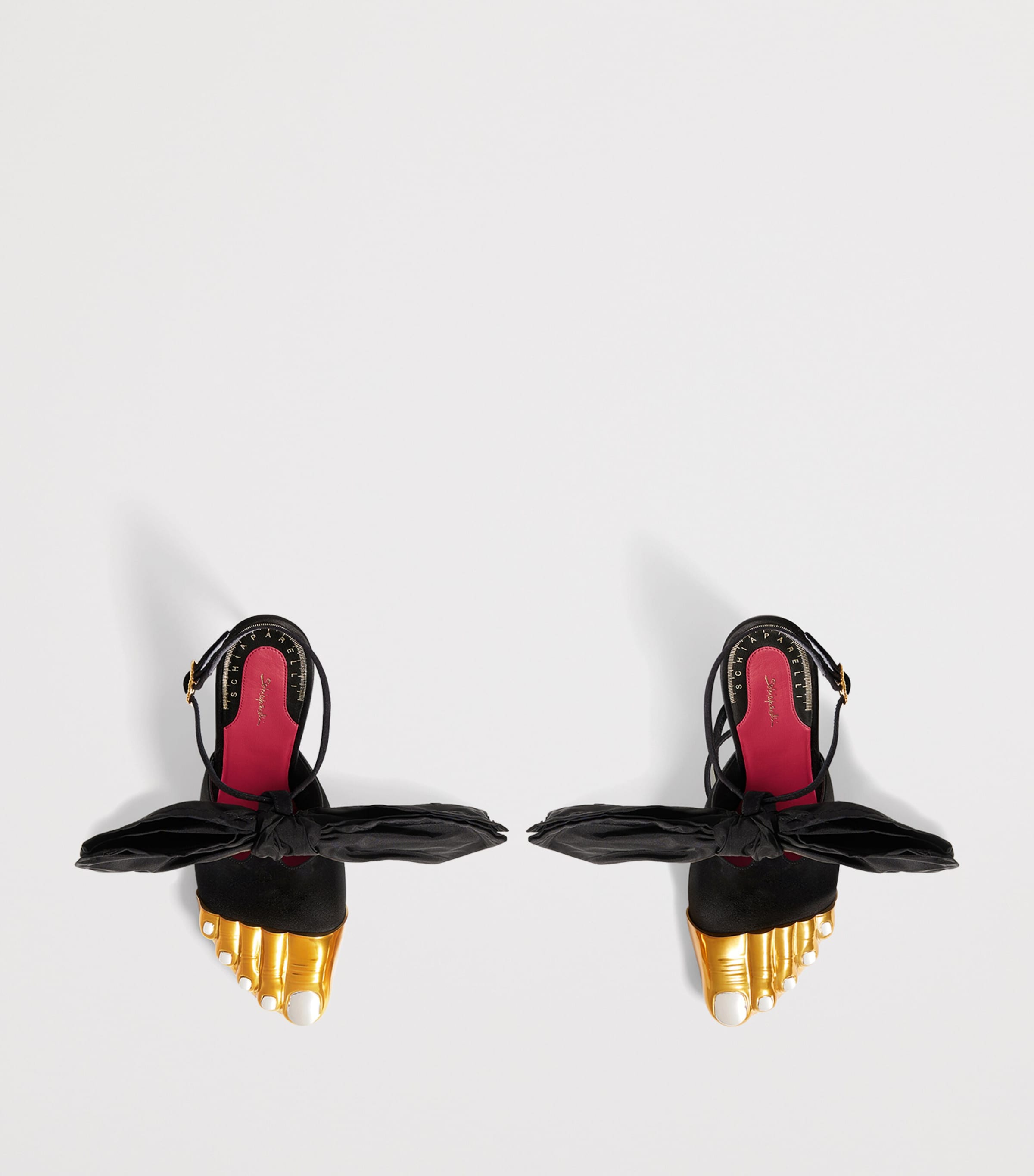 Schiaparelli Trompe-l'Oeil Heeled Sandals 105 Black Image 3