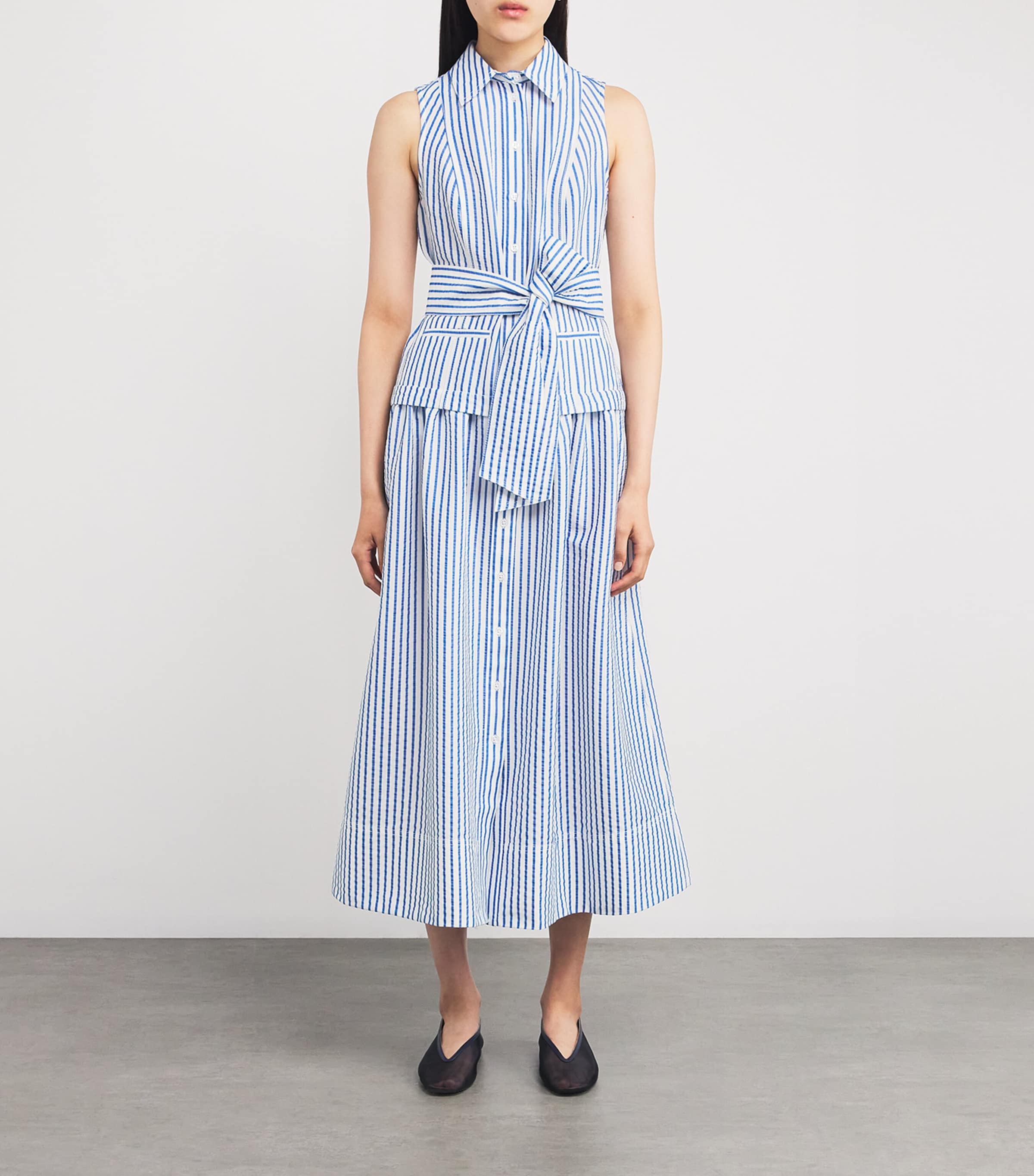 ★韓国人気★I AM MARI★STRIPE SHIRT DRESS ME+EM Stripe Maxi Shirt Dress | Harrods US