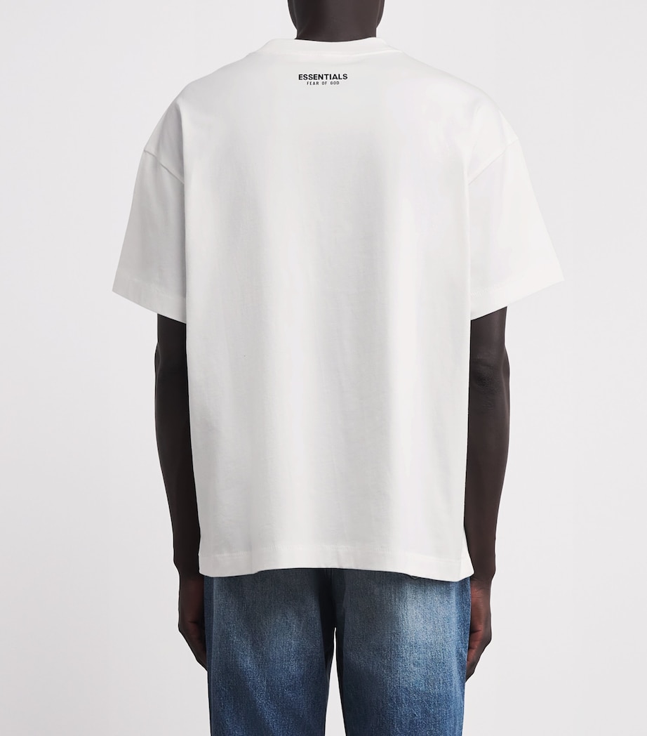 Cotton Oversized Logo T-Shirt BRIGHT WHITE Image 4