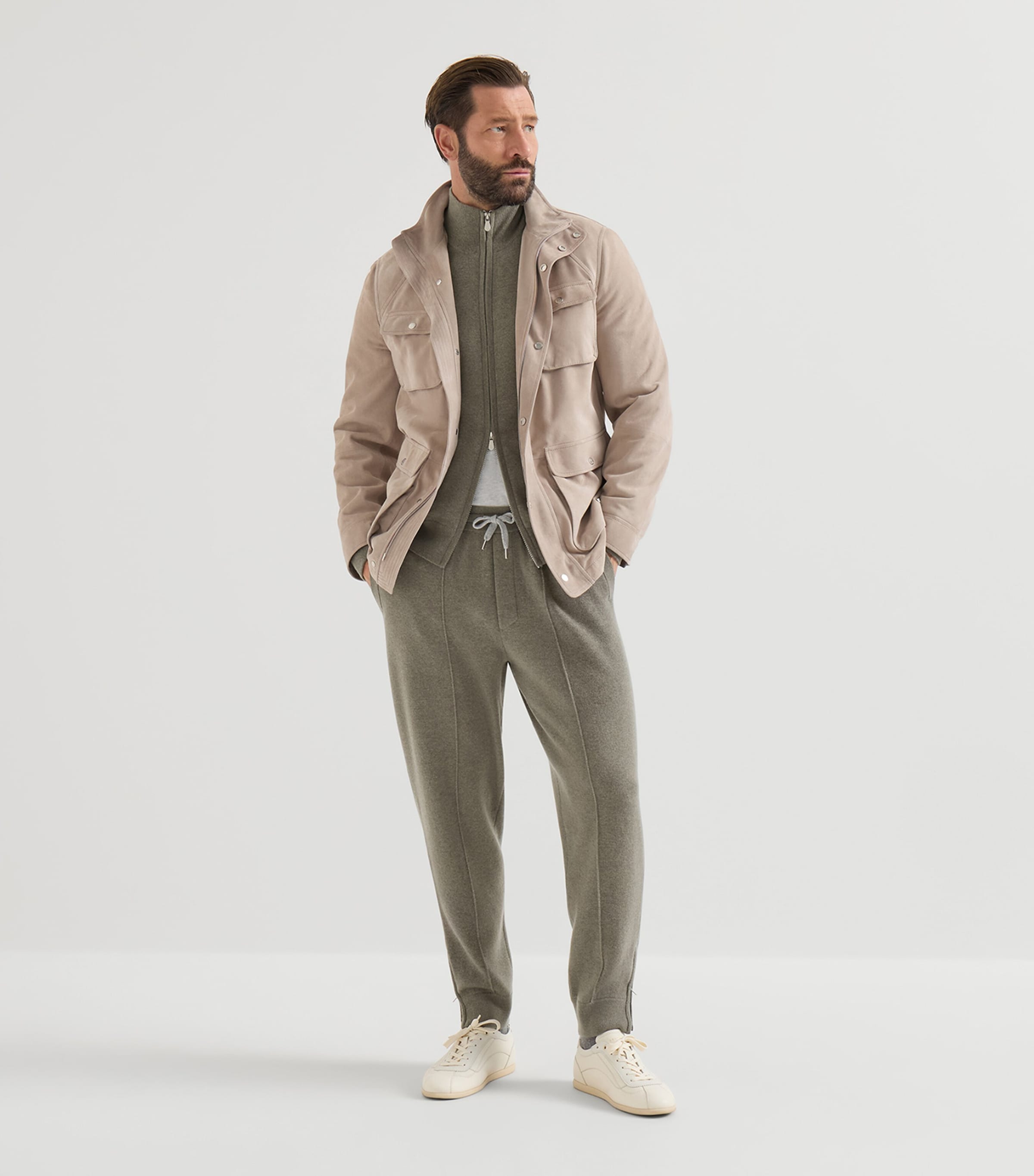 Brunello Cucinelli Mens Cashmere-Blend Double-Knit Sweatpants Image 5