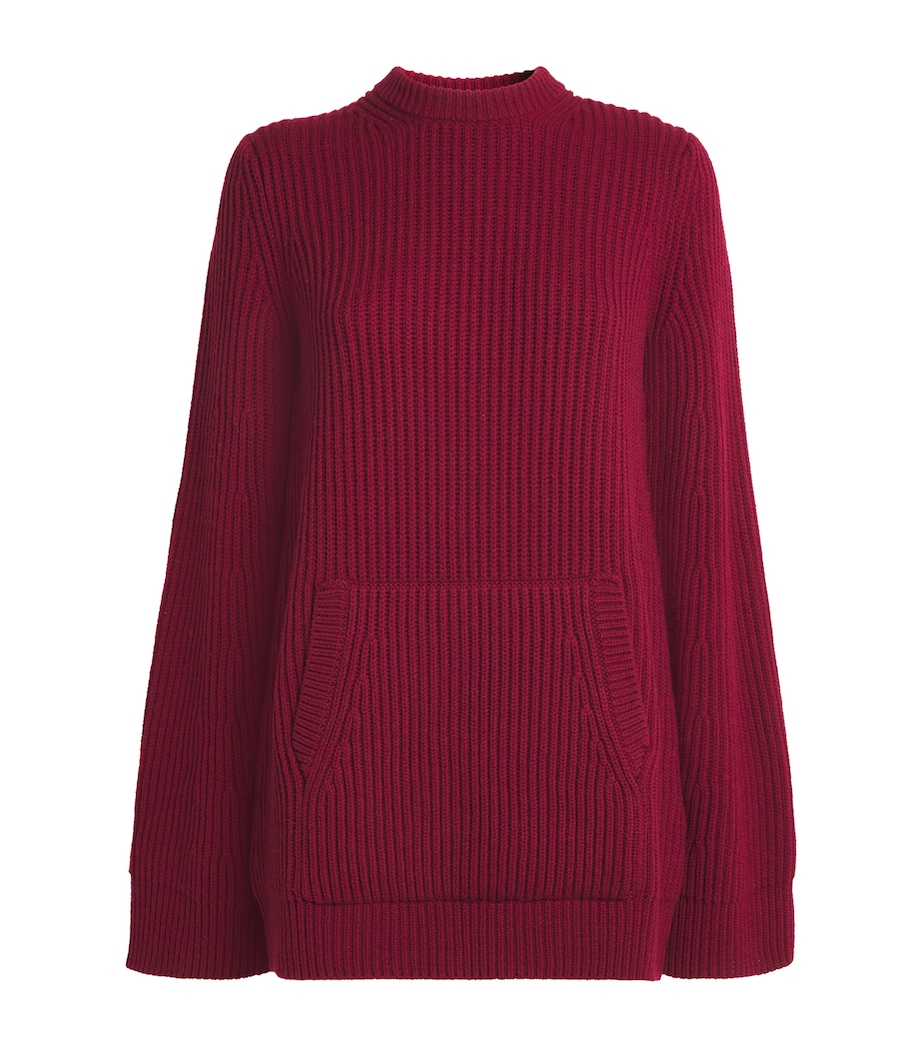 Wool-Cashmere Mini Dress RASPBERRY Image 1