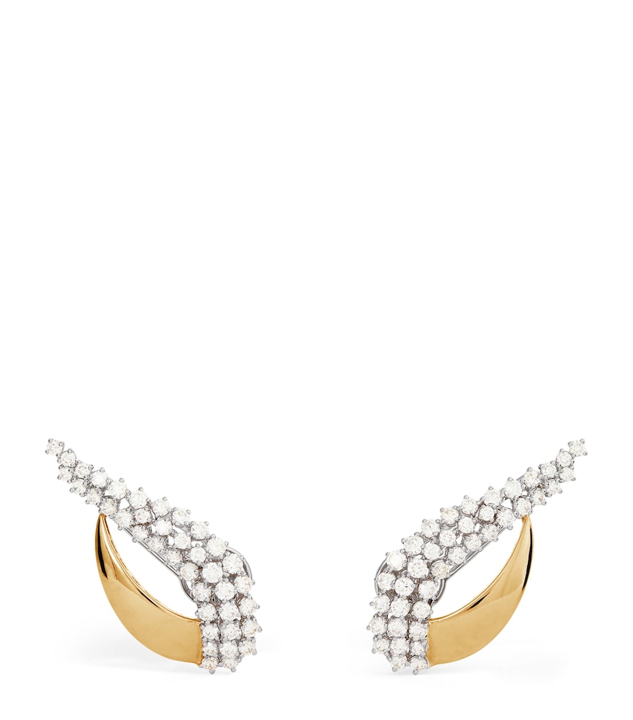 Yellow Gold and Diamond Golden Strada Earrings YELLOW GOLD Image 1