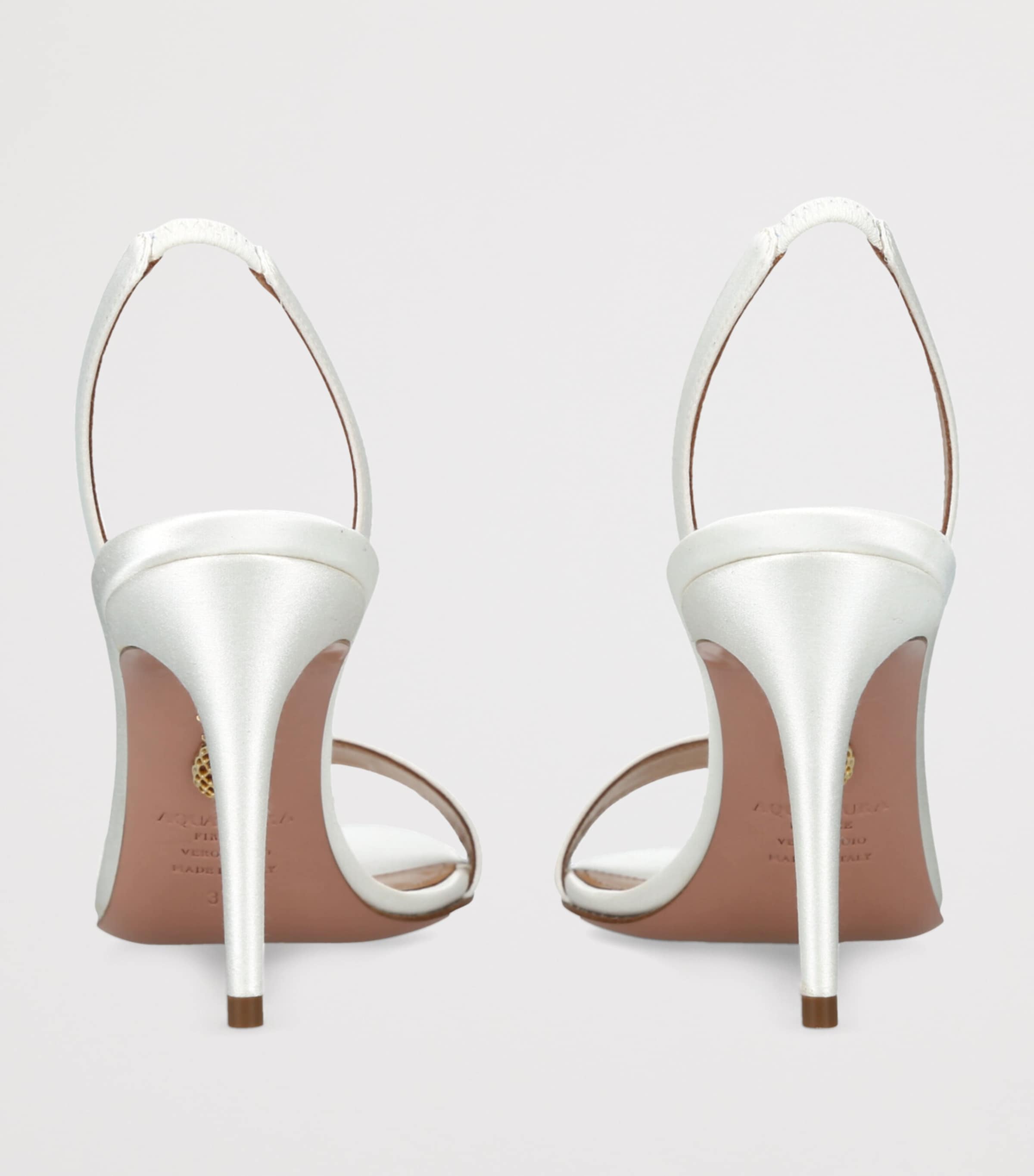 Satin So Nude Slingback Sandals 85 WHITE Image 2