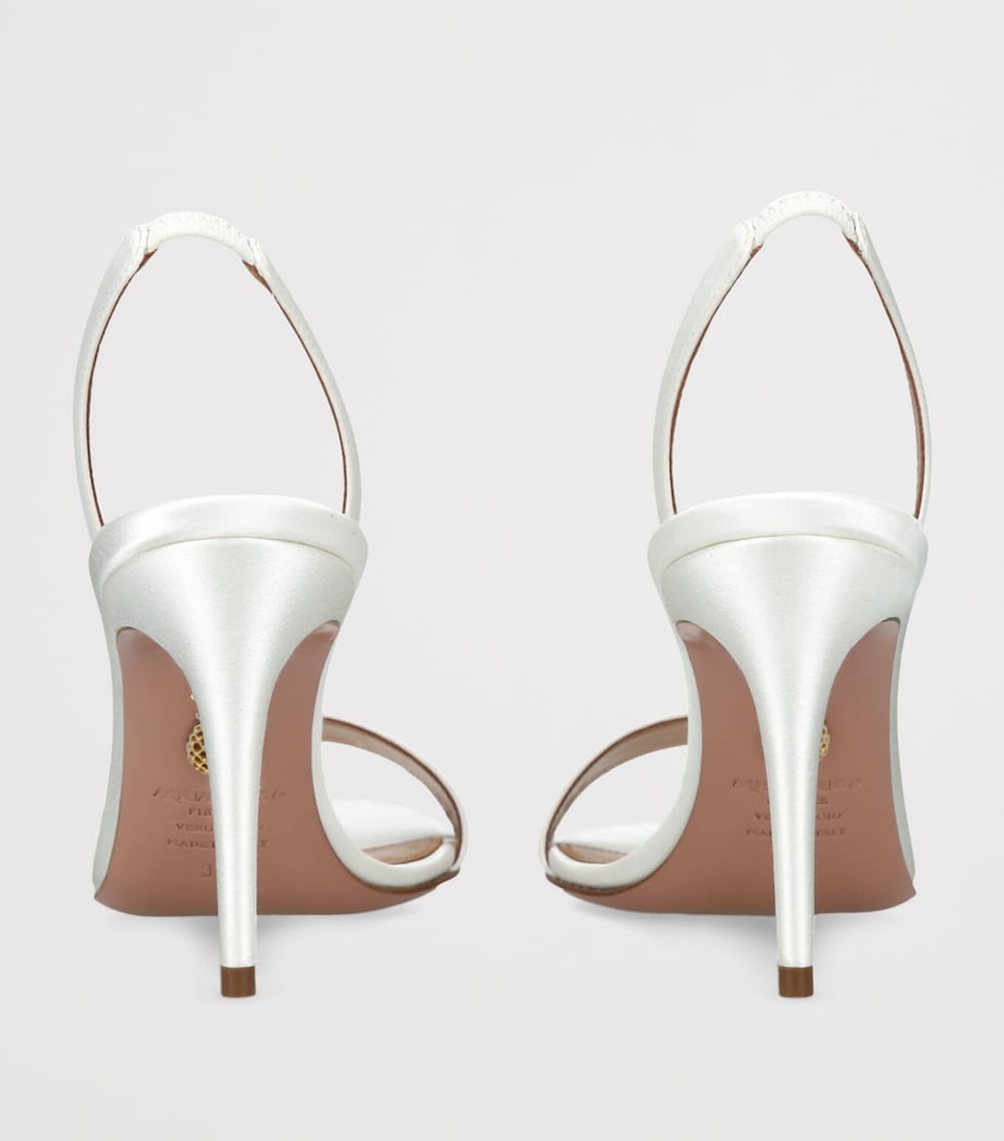 Satin So Nude Slingback Sandals 85 WHITE Image 2