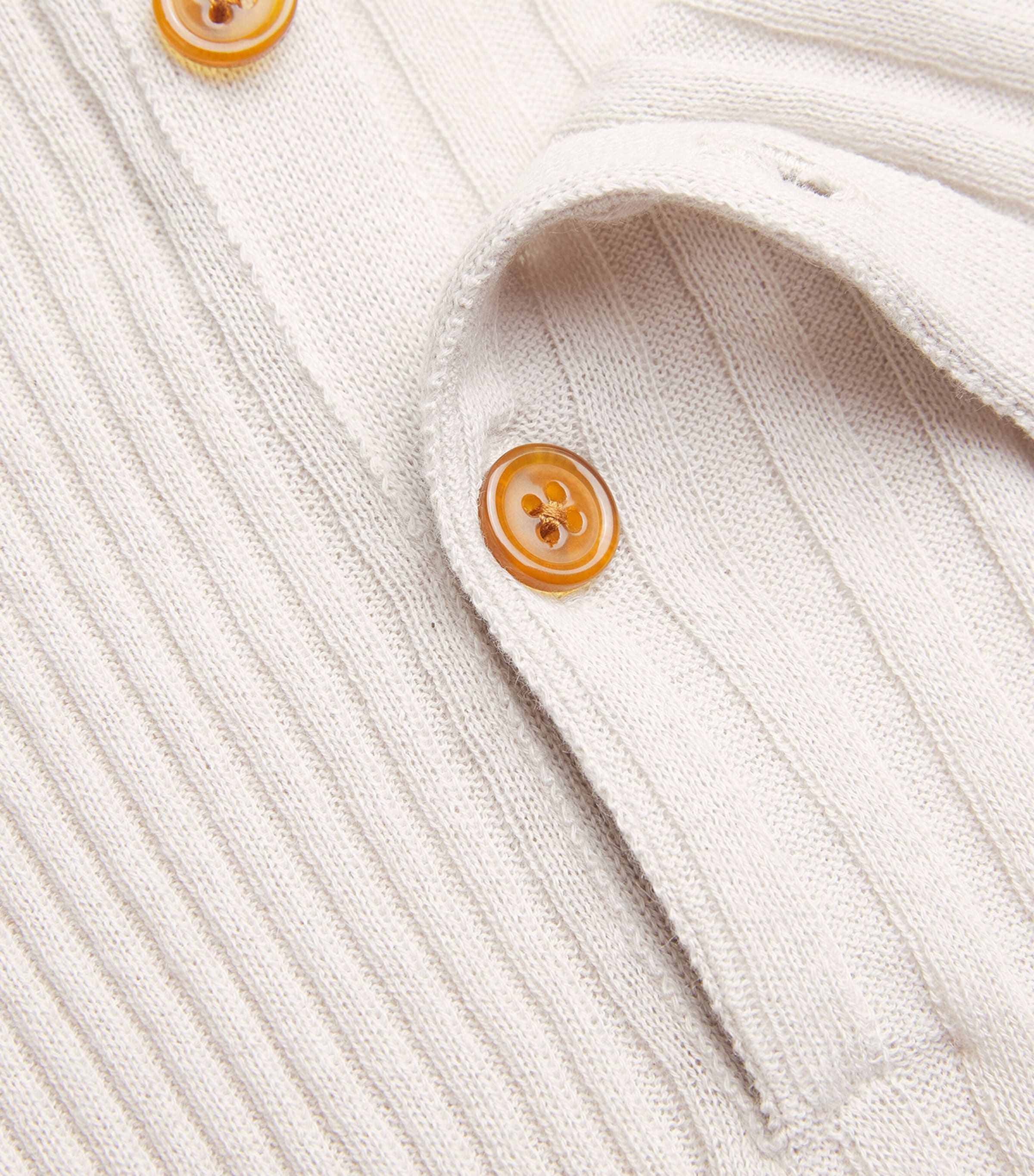 Cotton-Cashmere Tegan Henley Shirt A402 DUSTY WHITE Image 5