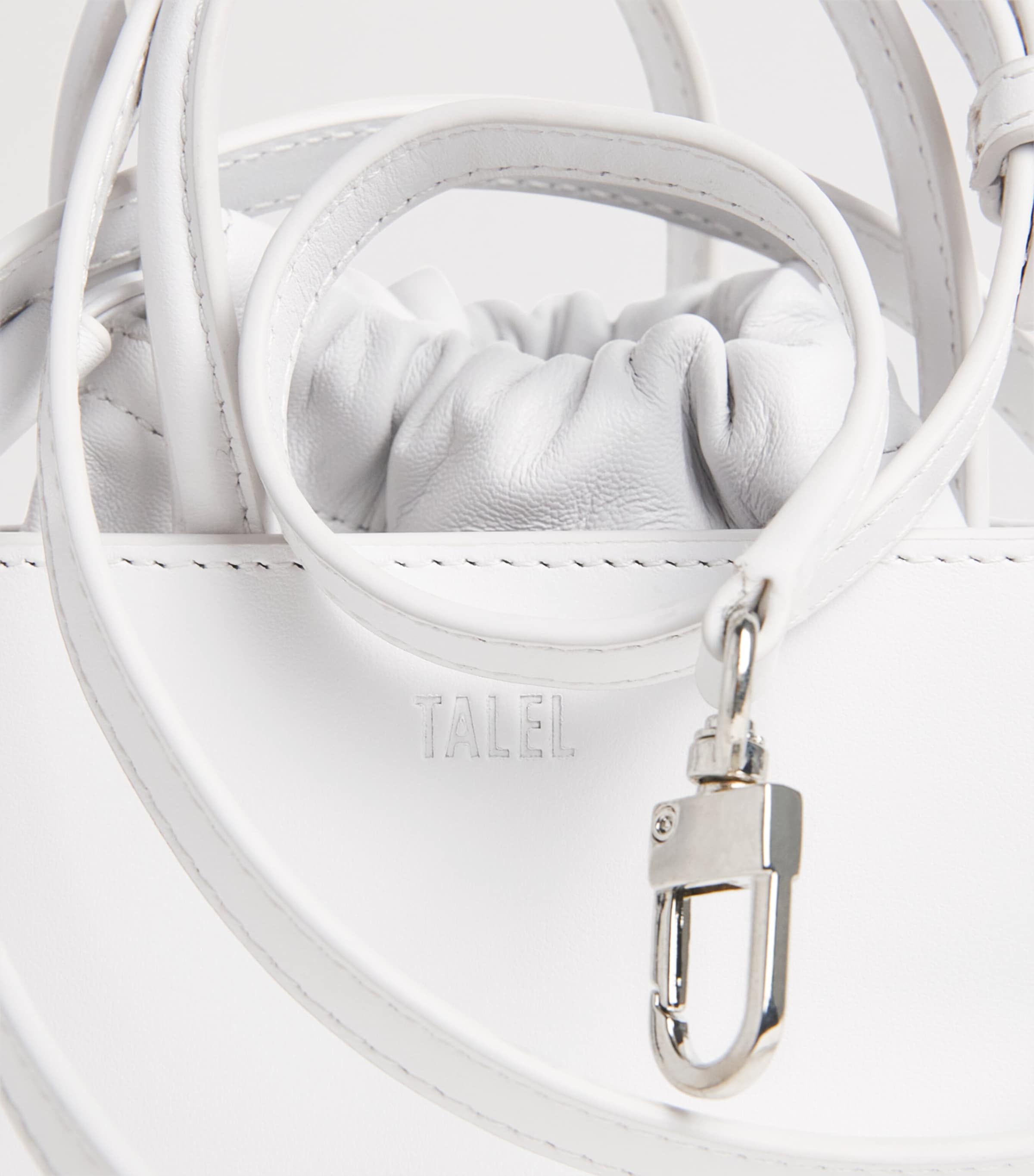 Talel Paris Small Leather Triangle Bag White Image 6